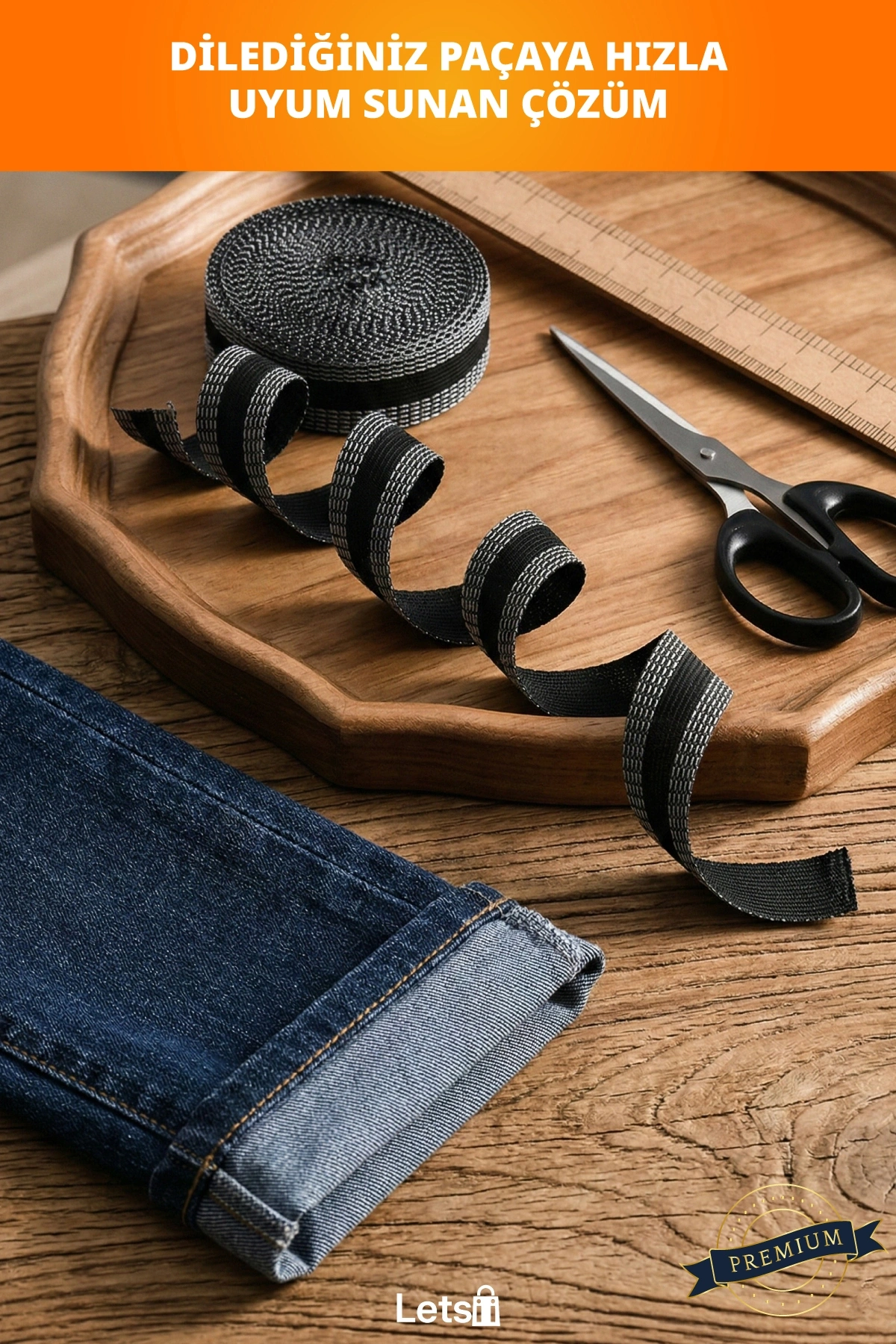 Kendinden Yapışkanlı Çok Amaçlı Pantolon Kıvırma Şeridi 1 Adet