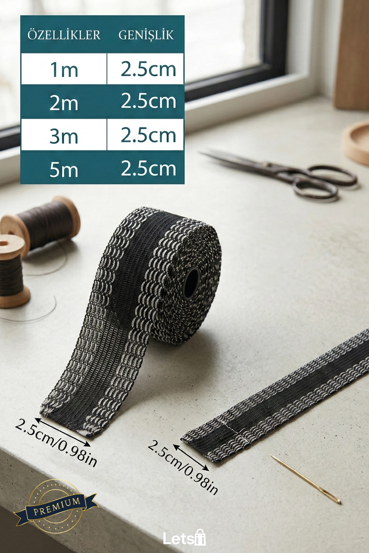 Kendinden Yapışkanlı Çok Amaçlı Pantolon Kıvırma Şeridi 1 Adet