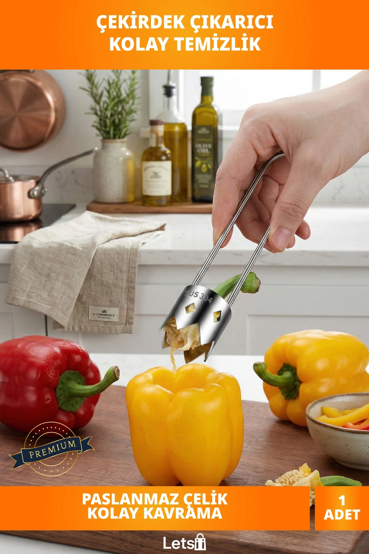 Paslanmaz Çelik Meyve Sebze Çekirdek Çıkarma Aparatı