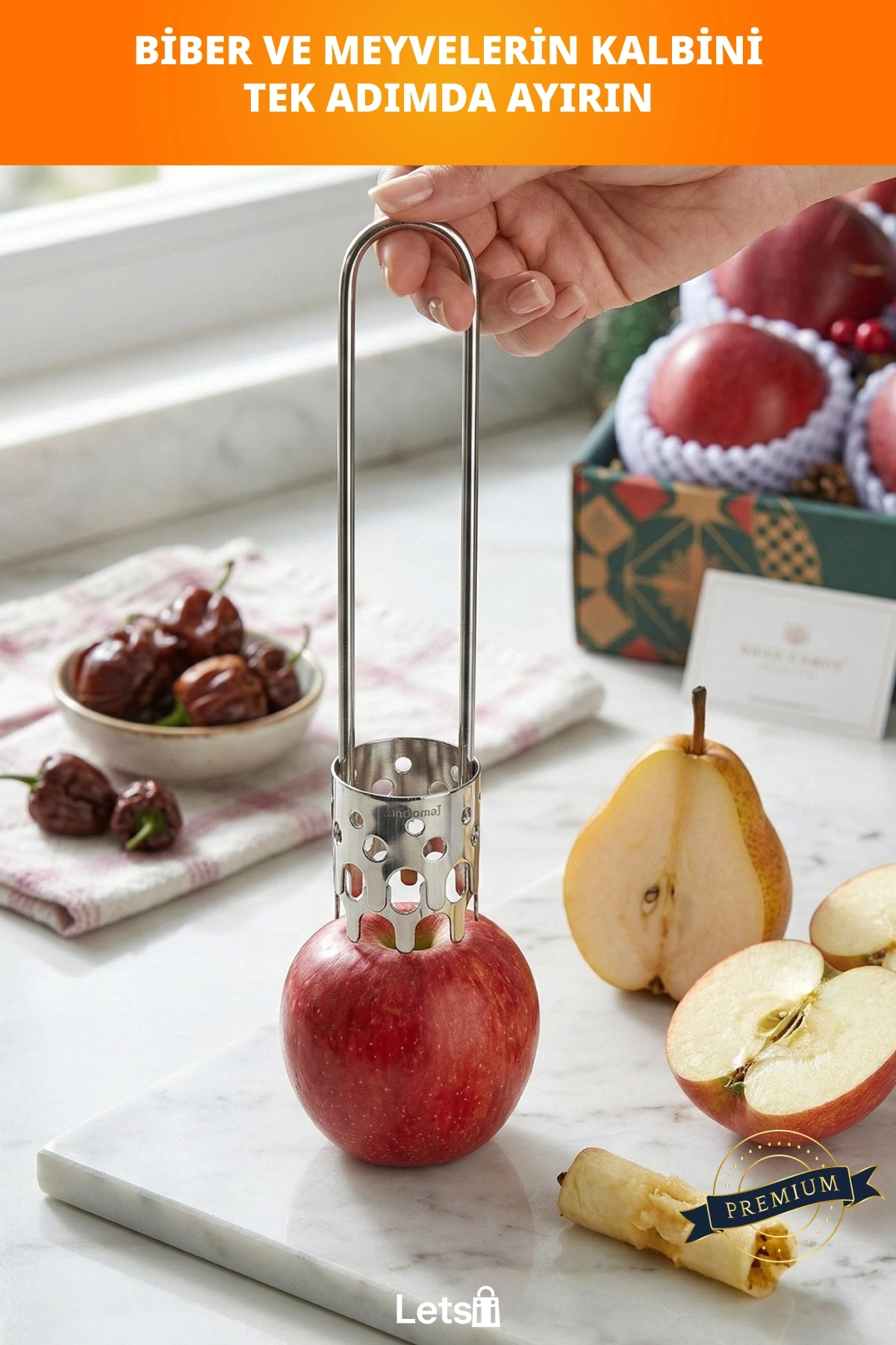 Paslanmaz Çelik Meyve Sebze Çekirdek Çıkarma Aparatı