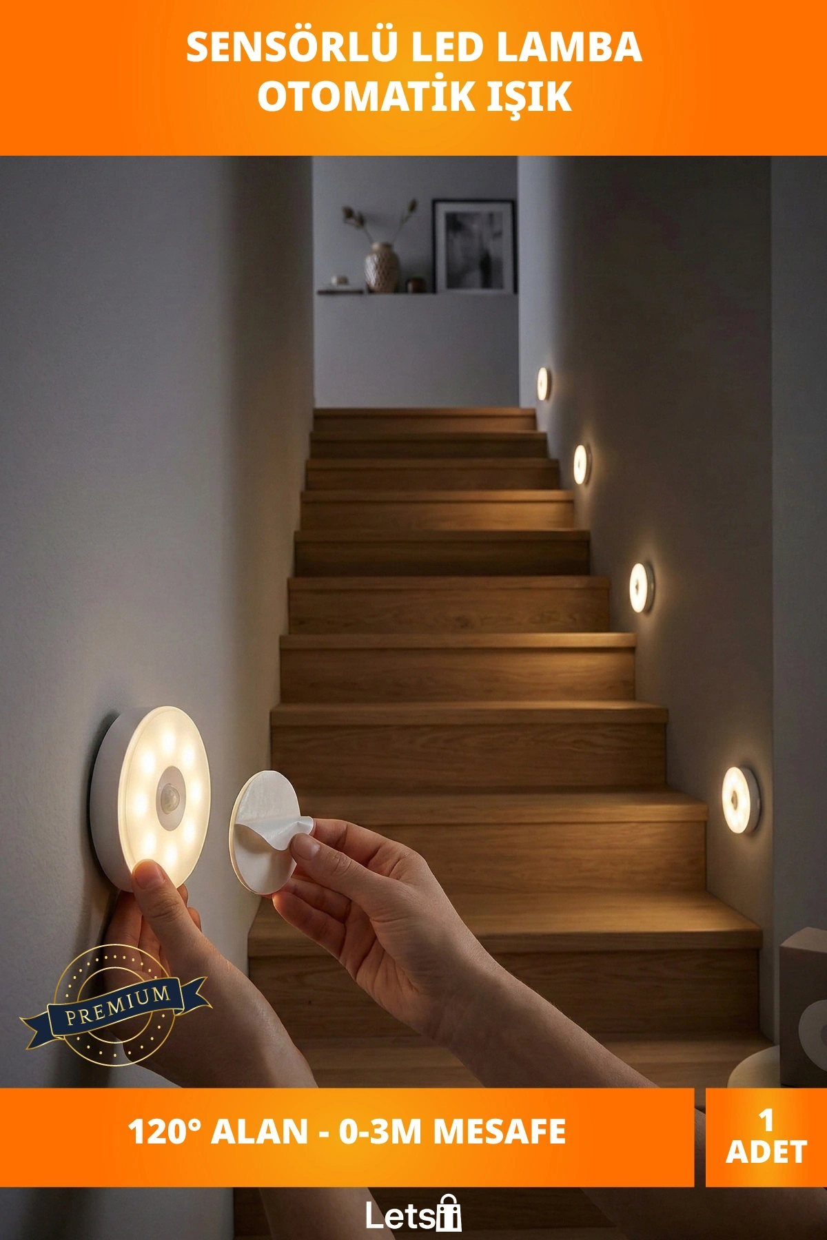 Hareket Sensörlü Şarj Edilebilir LED Lamba 4000K Kırık Beyaz