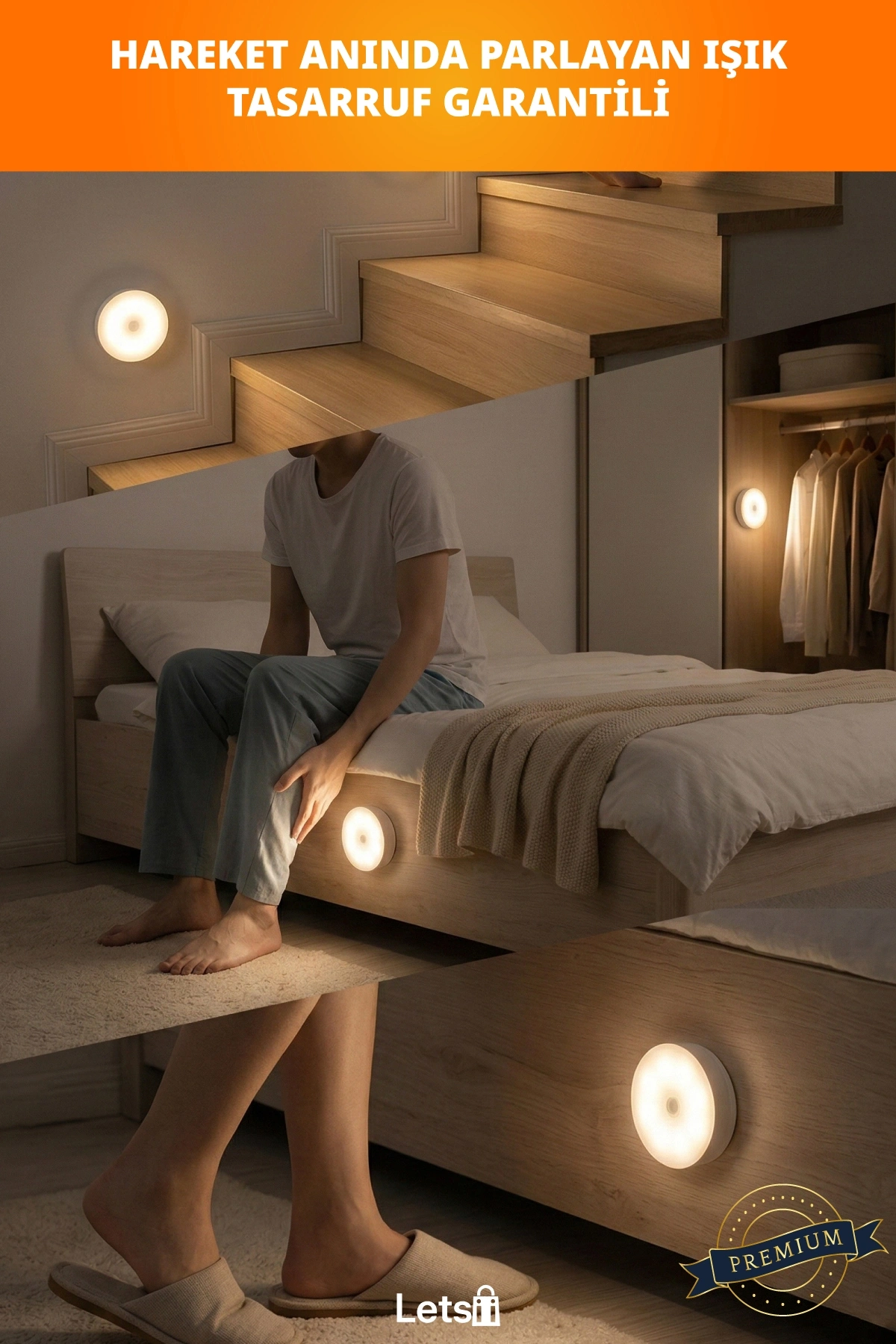 Hareket Sensörlü Şarj Edilebilir LED Lamba 4000K Kırık Beyaz