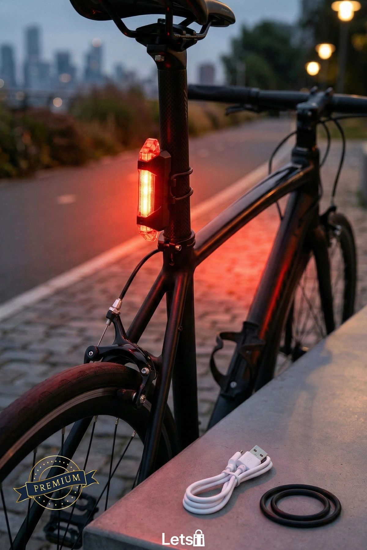 Şarjlı Bisiklet Arka Stop Uyarı Lambası 4 Modlu Güvenlik Işığı