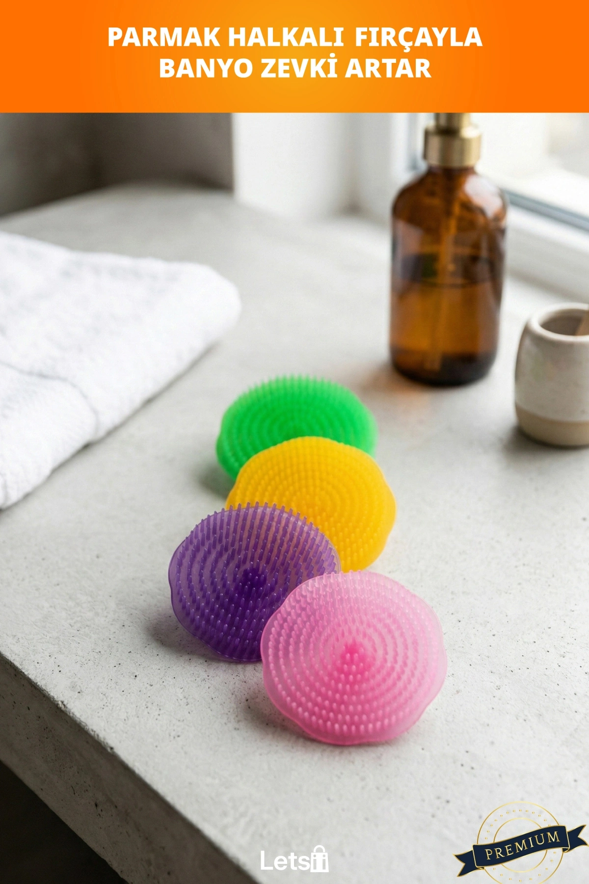 Kaymaz Parmak Yüzük Girişi ile Yumuşak Plastik Kedi Köpek Yıkama Fırçası