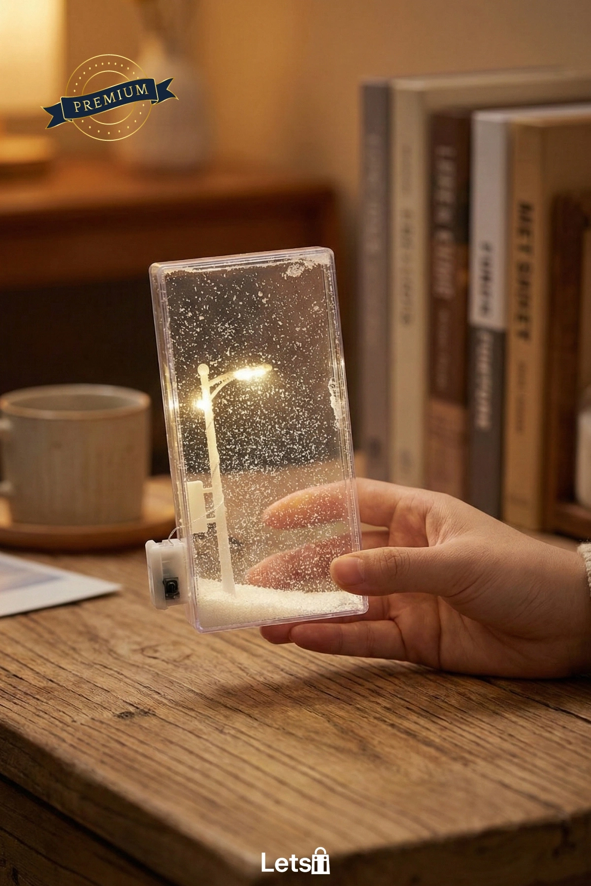 Şık Tasarımlı Sokak Lambalı Kar Küresi Demonte LED Aydınlatma