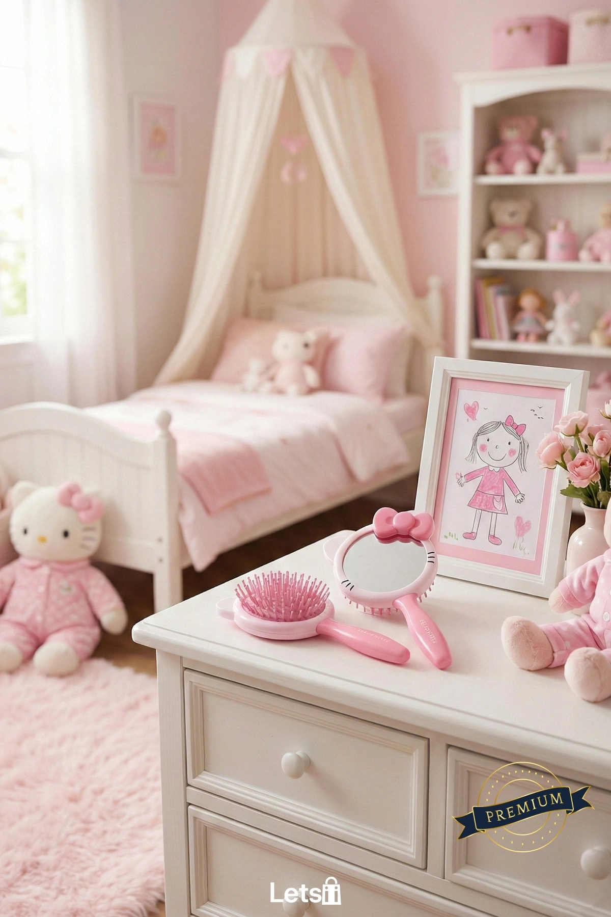 Kuromi Hello Kitty Karışık Aynalı Tarak 20 cm