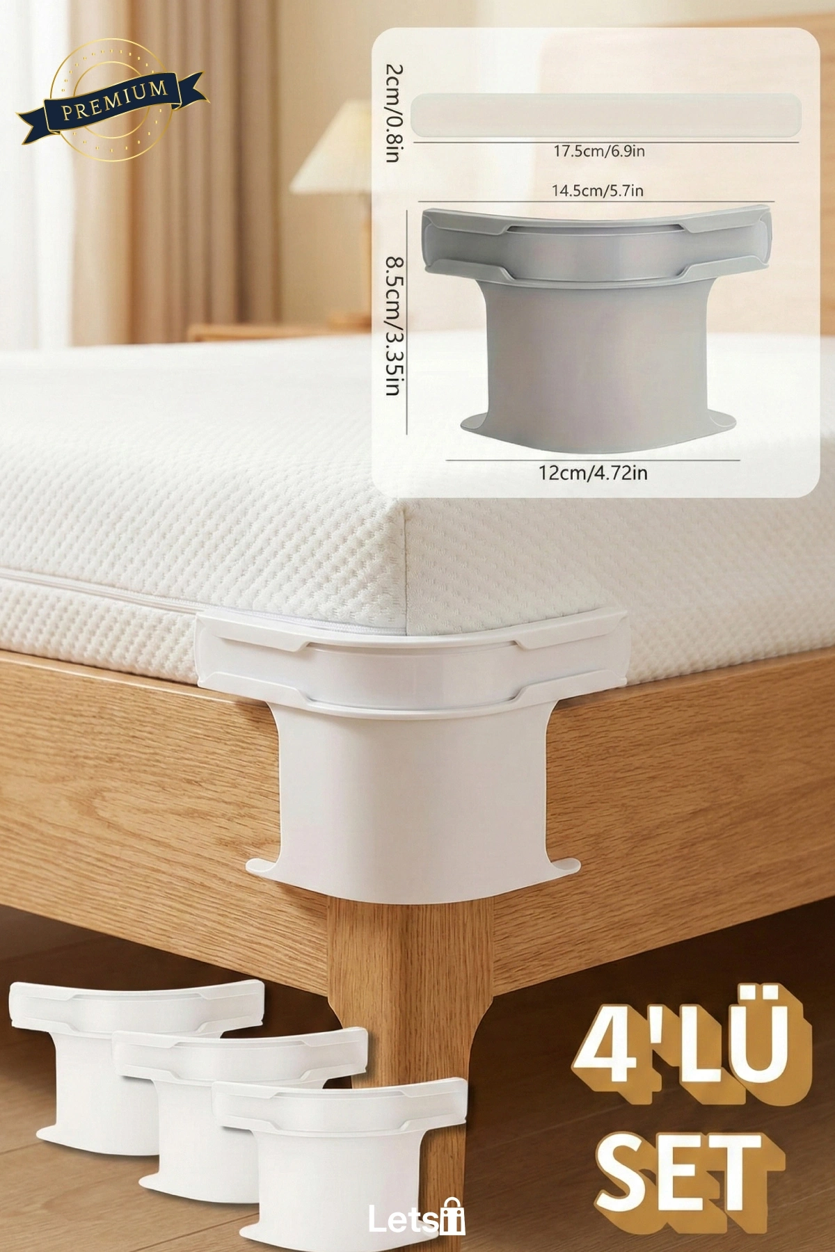 Pratik Yatak Kenarı Nevresim Çarşaf Tutucu Aparat 4’lü Set