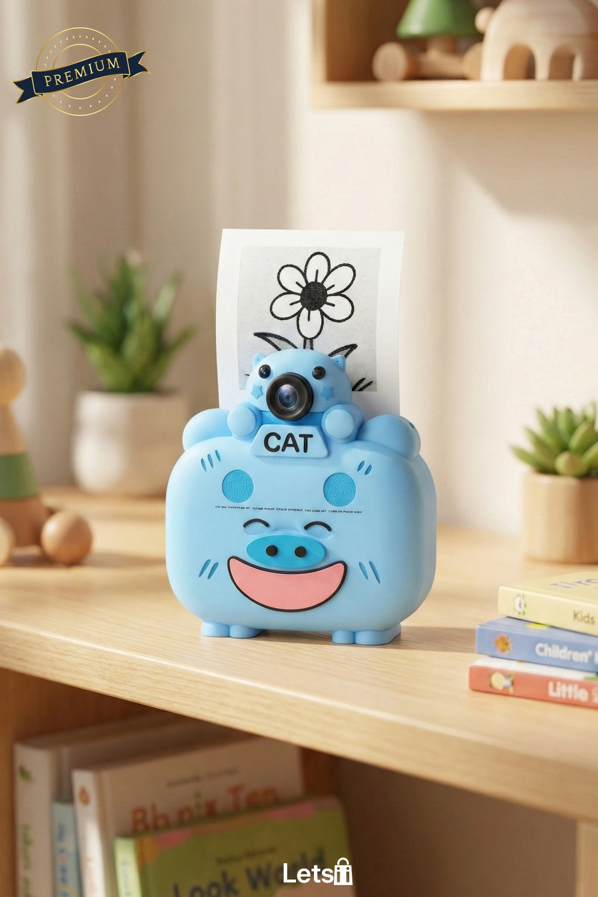 1080P Kameralı Fotoğraf Yazıcısı Mavi Renk