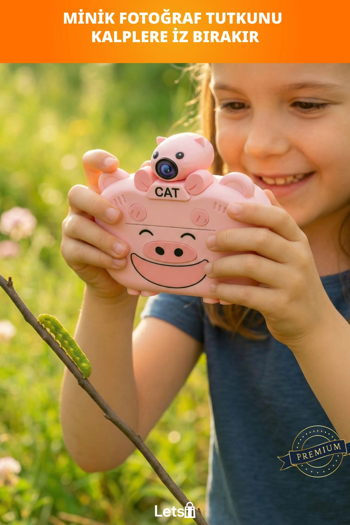 Pembe Renk Kameralı Fotoğraf Yazıcısı 1080P Eğlenceli Çocuk Cihazı