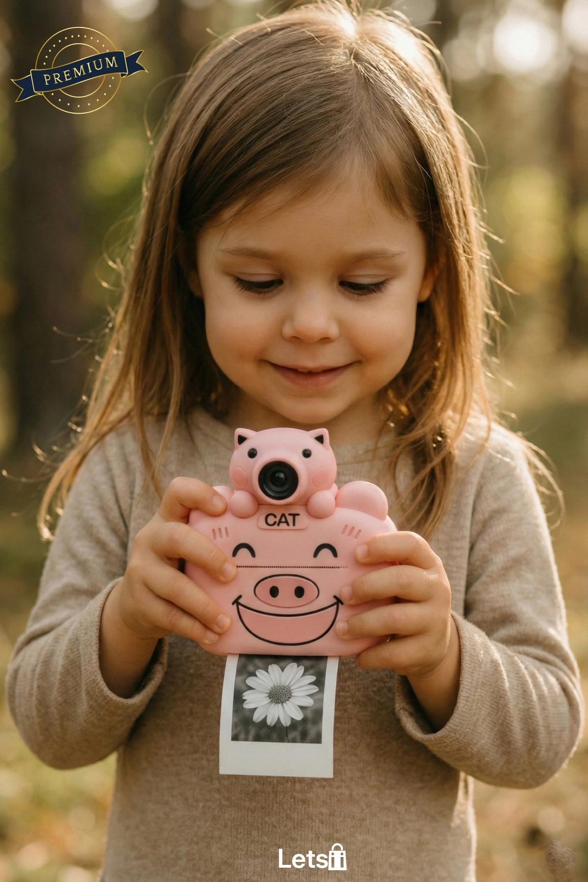 Pembe Renk Kameralı Fotoğraf Yazıcısı 1080P Eğlenceli Çocuk Cihazı