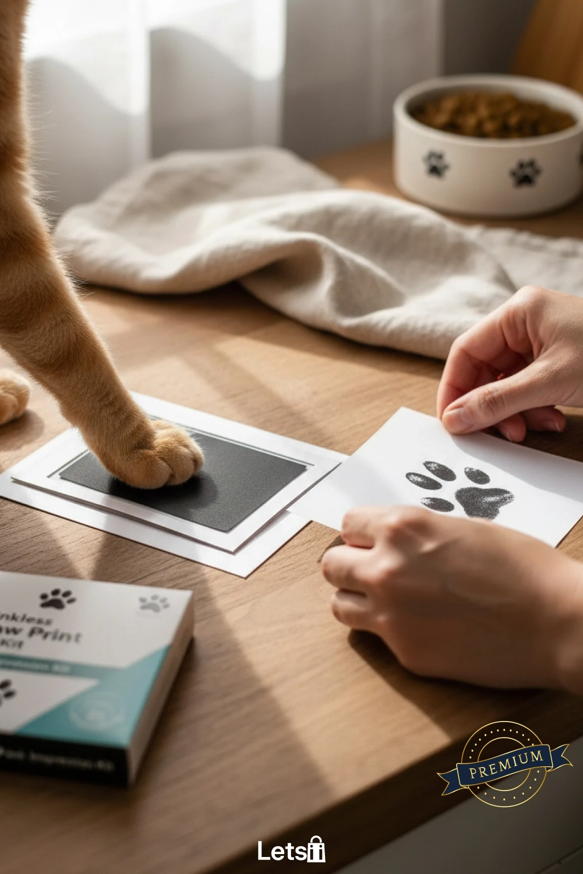 Bebek El Ayak İzi Fotoğraf Çerçevesi Mürekkepsiz Baskı Kiti ile Güvenli Anı Saklama Seti