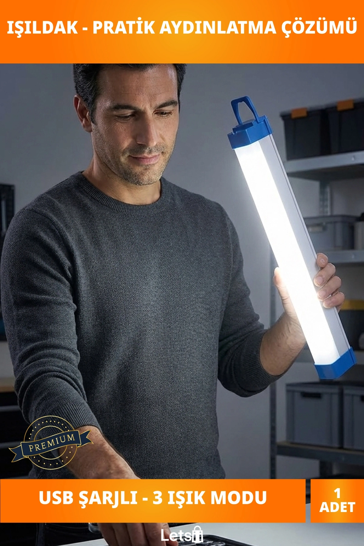 USB Şarjlı LED Aydınlatma Işıldak 3 Farklı Işık Modu