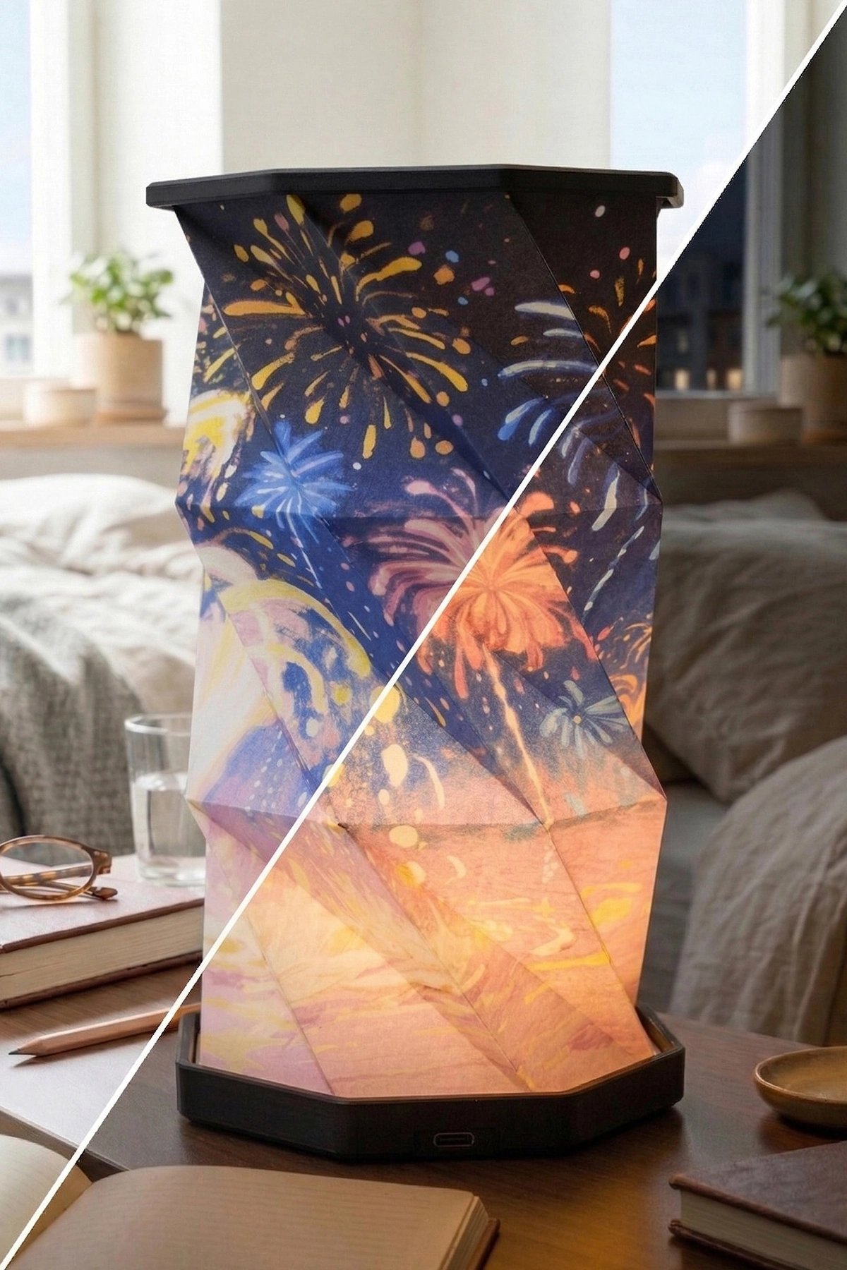 Black Spark Katlanabilir Şarjlı Dekoratif LED Abajur Aydınlatma