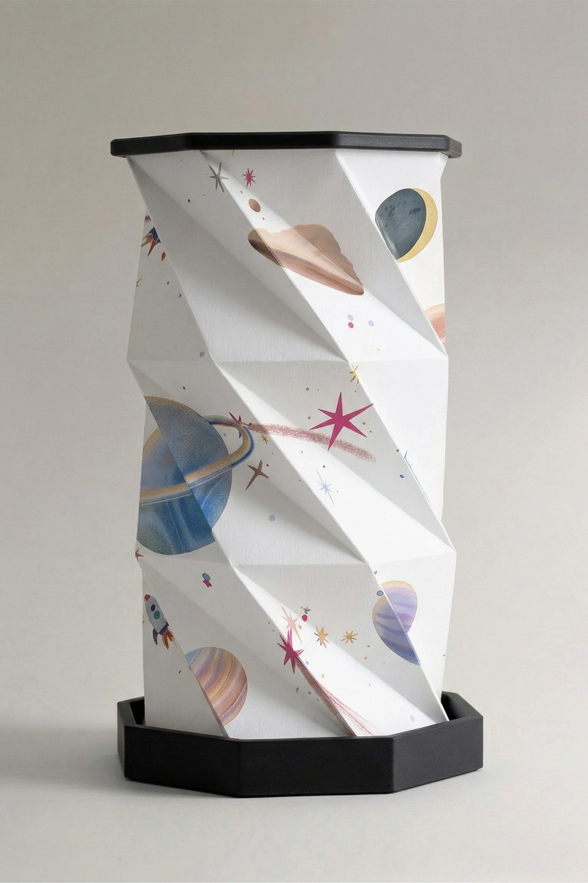 Black Cosmic Katlanabilir Şarjlı Dekoratif LED Abajur Aydınlatma