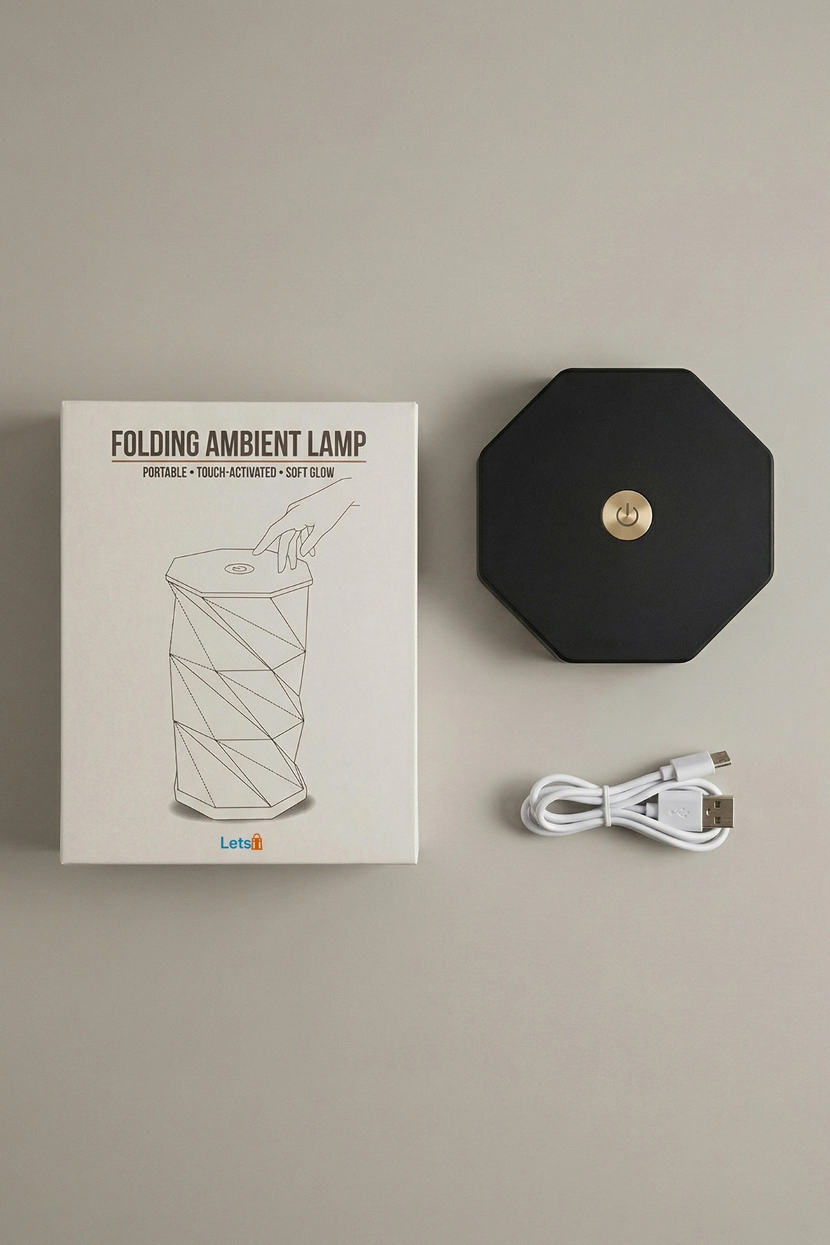 Black Cosmic Katlanabilir Şarjlı Dekoratif LED Abajur Aydınlatma