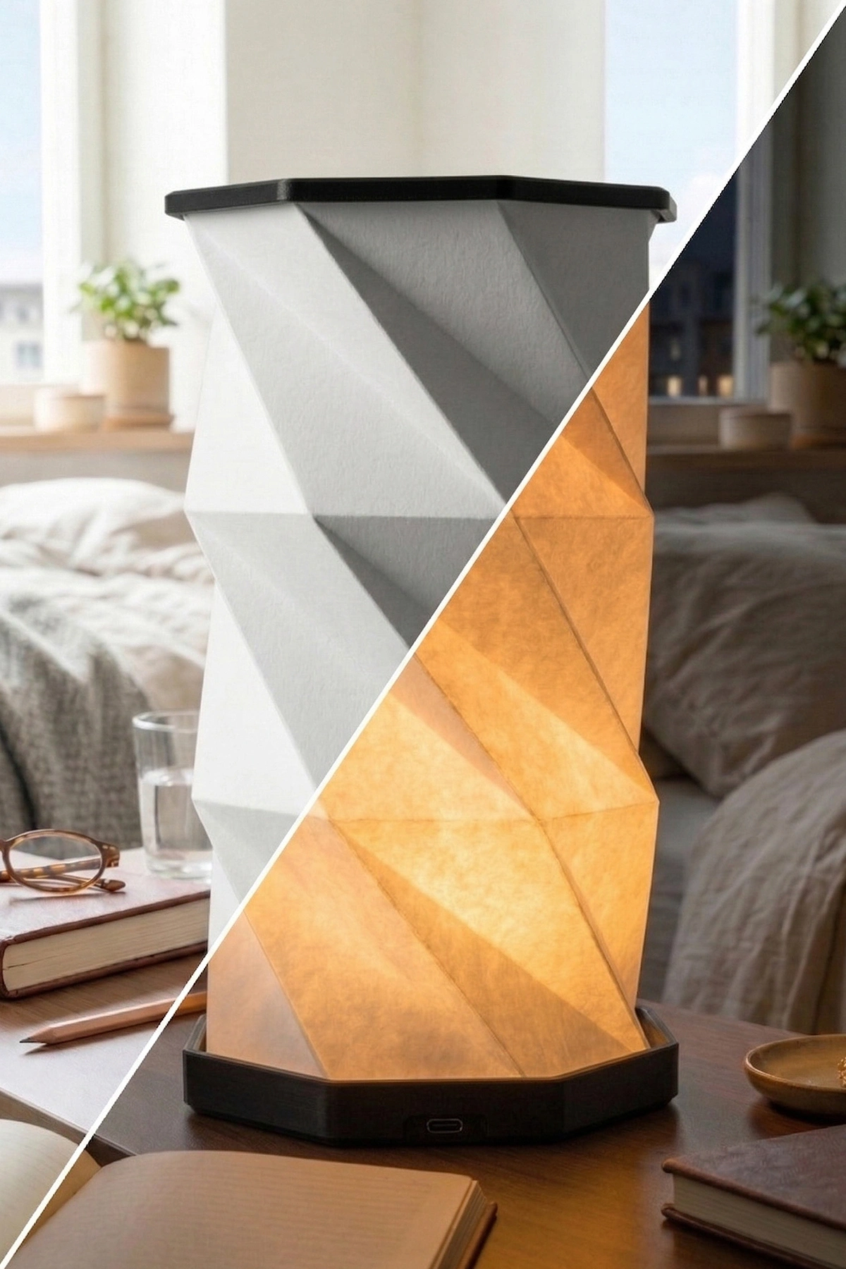 Black Vibe Katlanabilir Şarjlı Dekoratif LED Abajur Aydınlatma