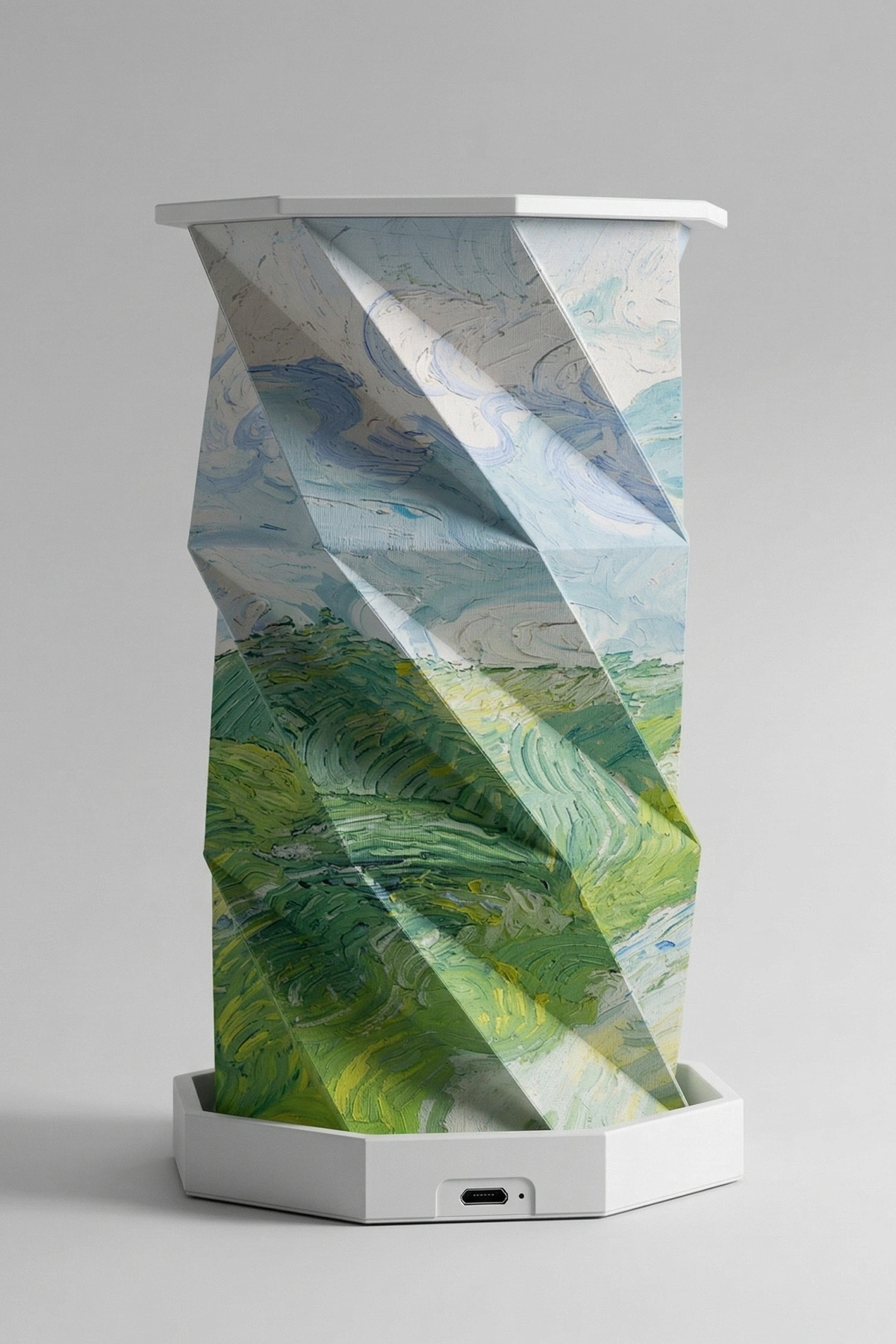 White Glow Katlanabilir Şarjlı Dekoratif LED Abajur Aydınlatma