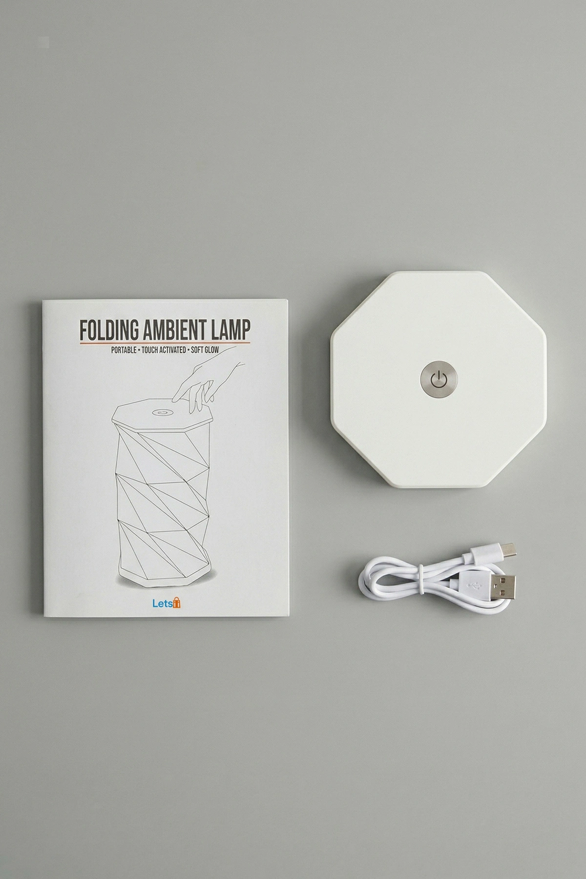 White Pure Katlanabilir Şarjlı Dekoratif LED Abajur Aydınlatma