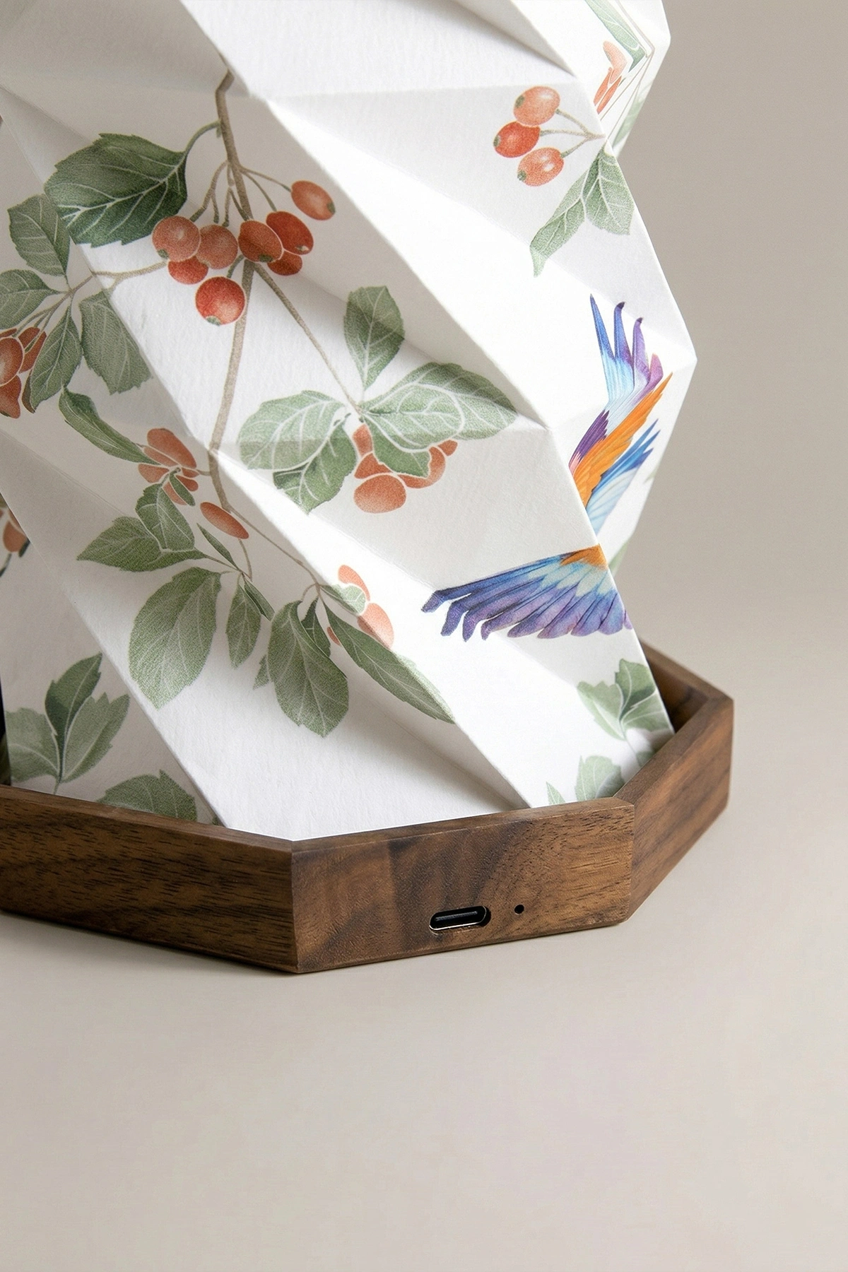 Wood Avia Katlanabilir Şarjlı Dekoratif LED Abajur Ahşap Aydınlatma