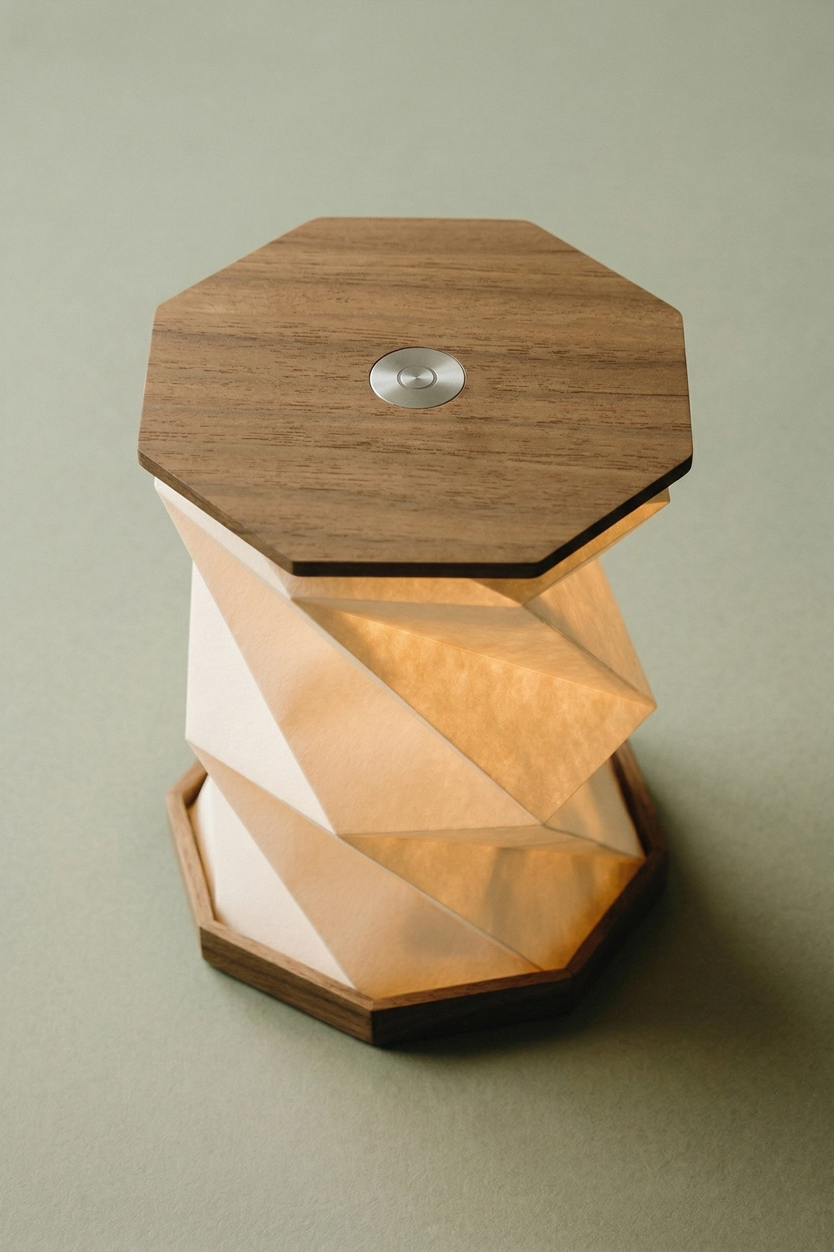 Wood Ember Katlanabilir Şarjlı Dekoratif LED Abajur Ahşap Aydınlatma