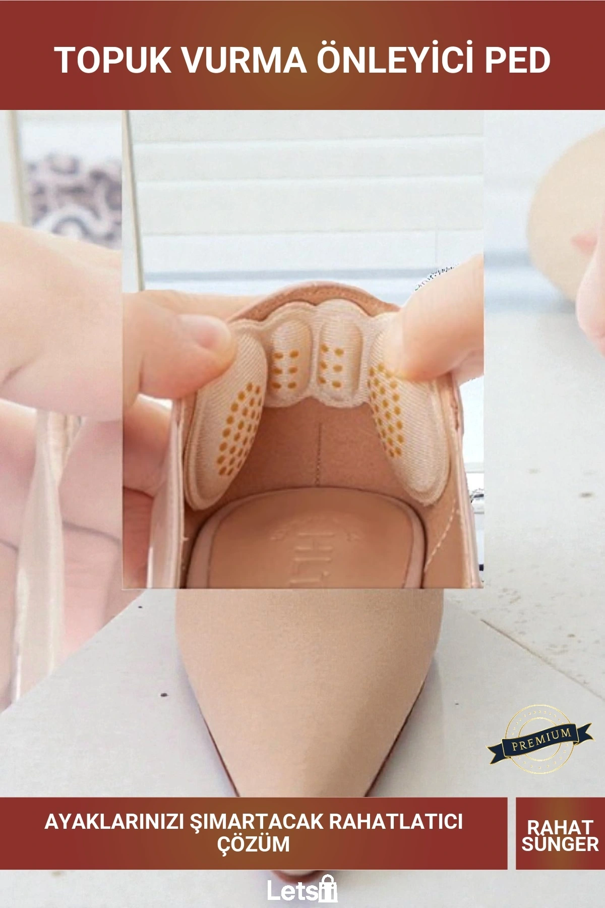 6mm Ayakkabı Topuk Vurma Önleyici Ped Krem/Siyah Karışık Renk Ayak Koruyucu