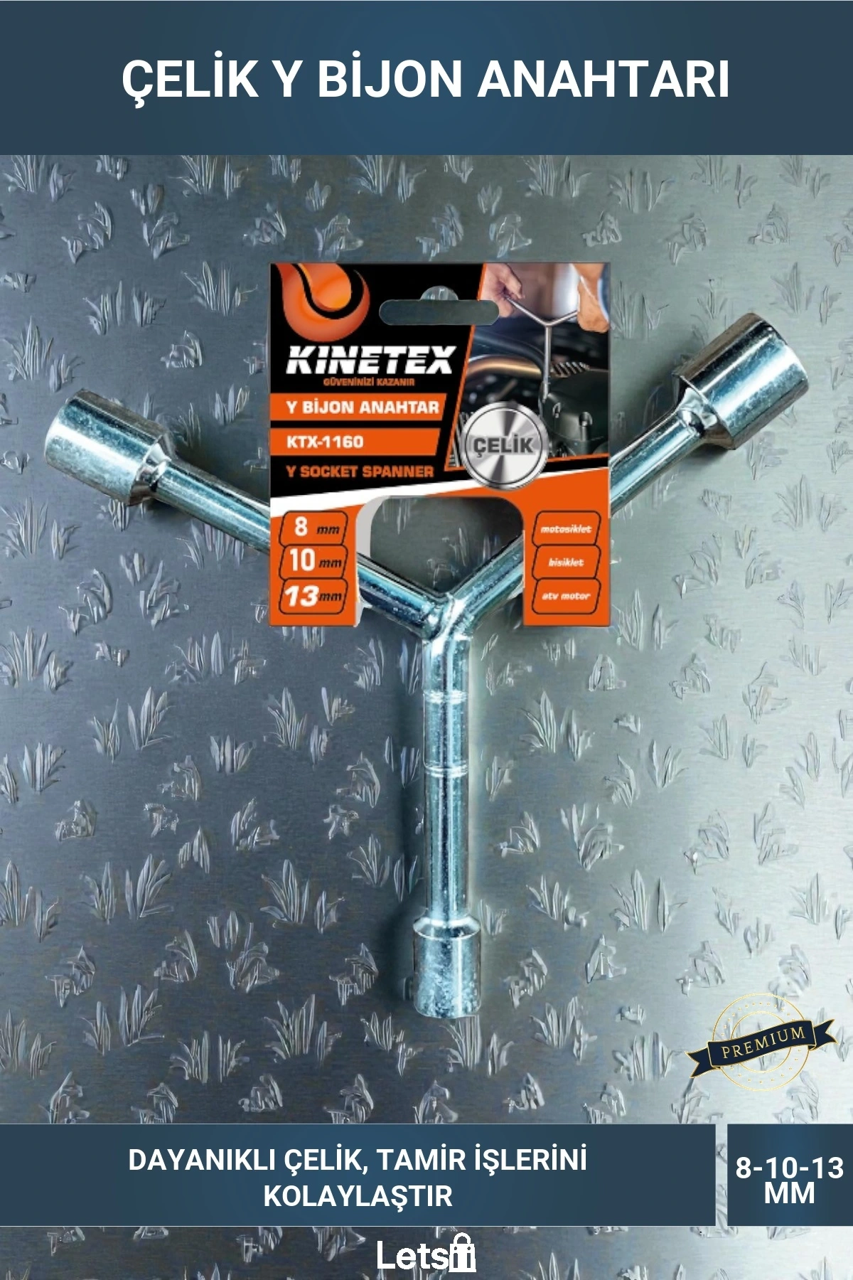 8 10 13mm Çelik Y Bijon Anahtarı Motosiklet Bisiklet ATV Uyumlu