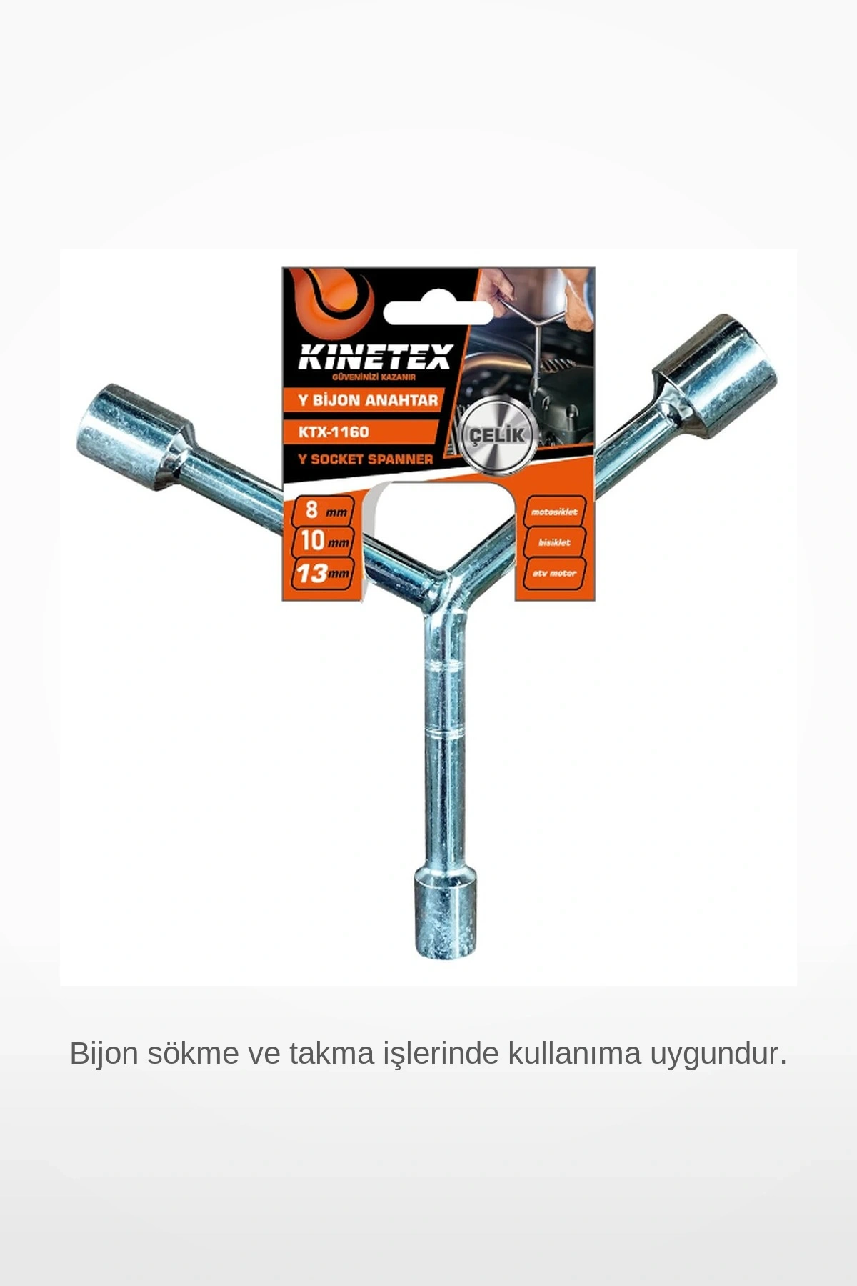 8 10 13mm Çelik Y Bijon Anahtarı Motosiklet Bisiklet ATV Uyumlu