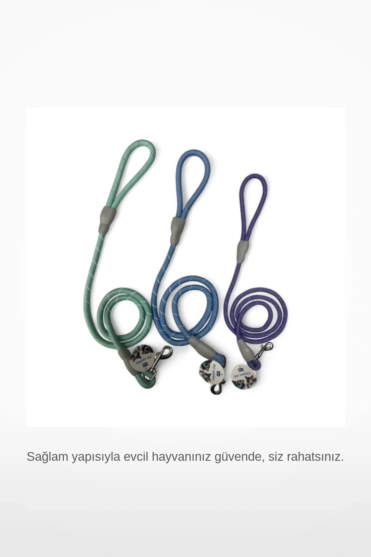 8mm x 120cm Fitil Köpek ve Kedi Gezdirme Tasması