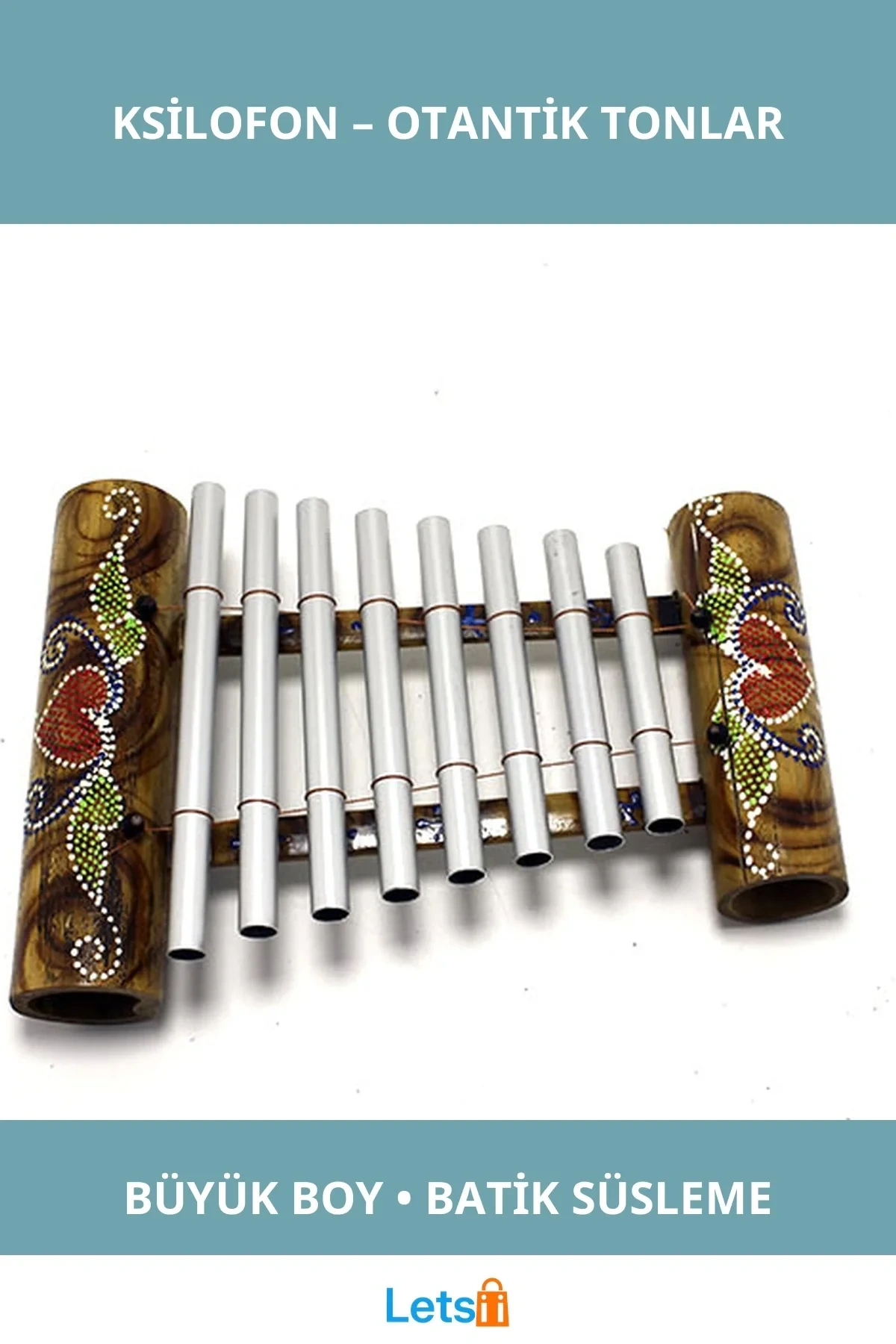 Ahşap Batikli Ksilofon Büyük Boy No 2