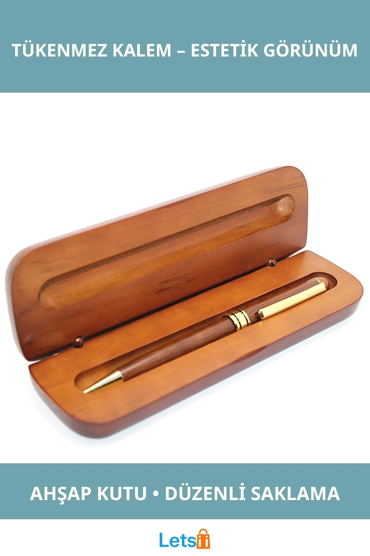Ahşap Kutulu Şık Tükenmez Kalem
