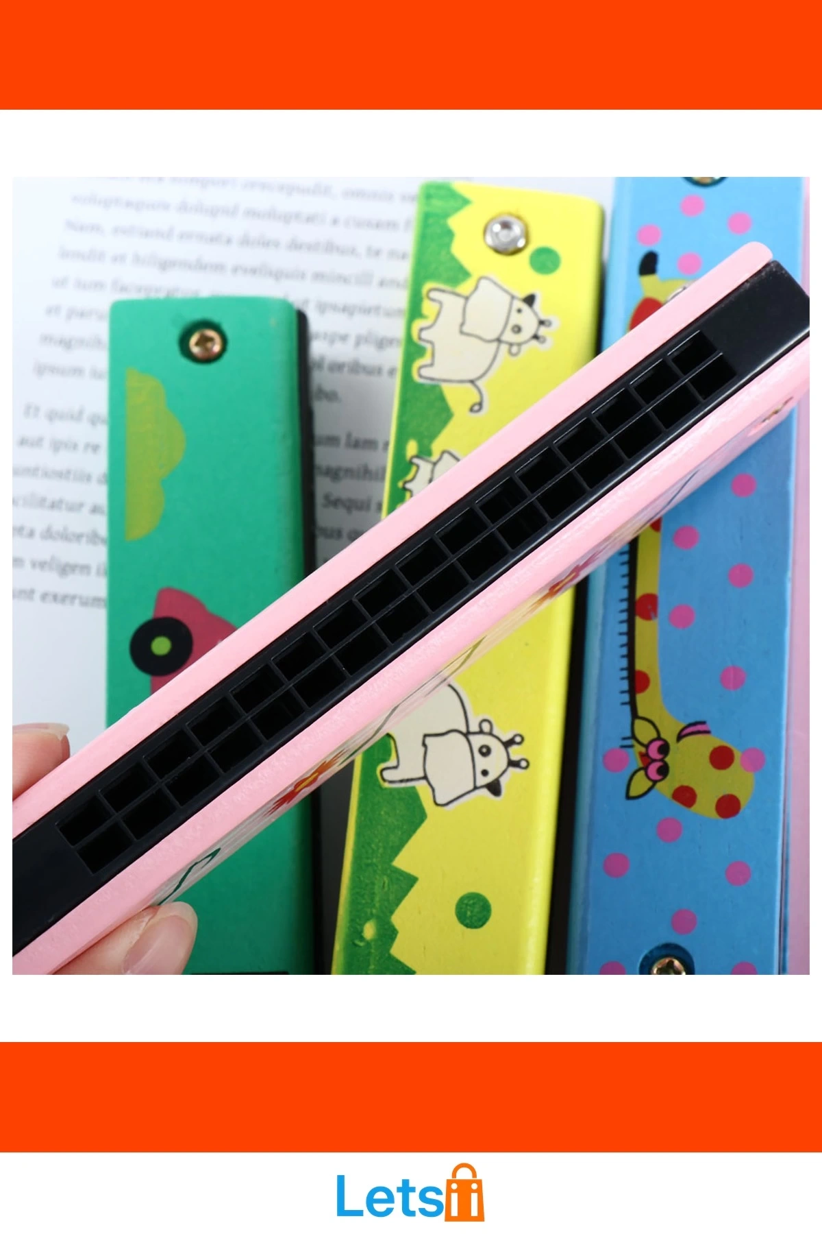 Ahşap Mızıka Renkli Eğlenceli Müzik Aleti