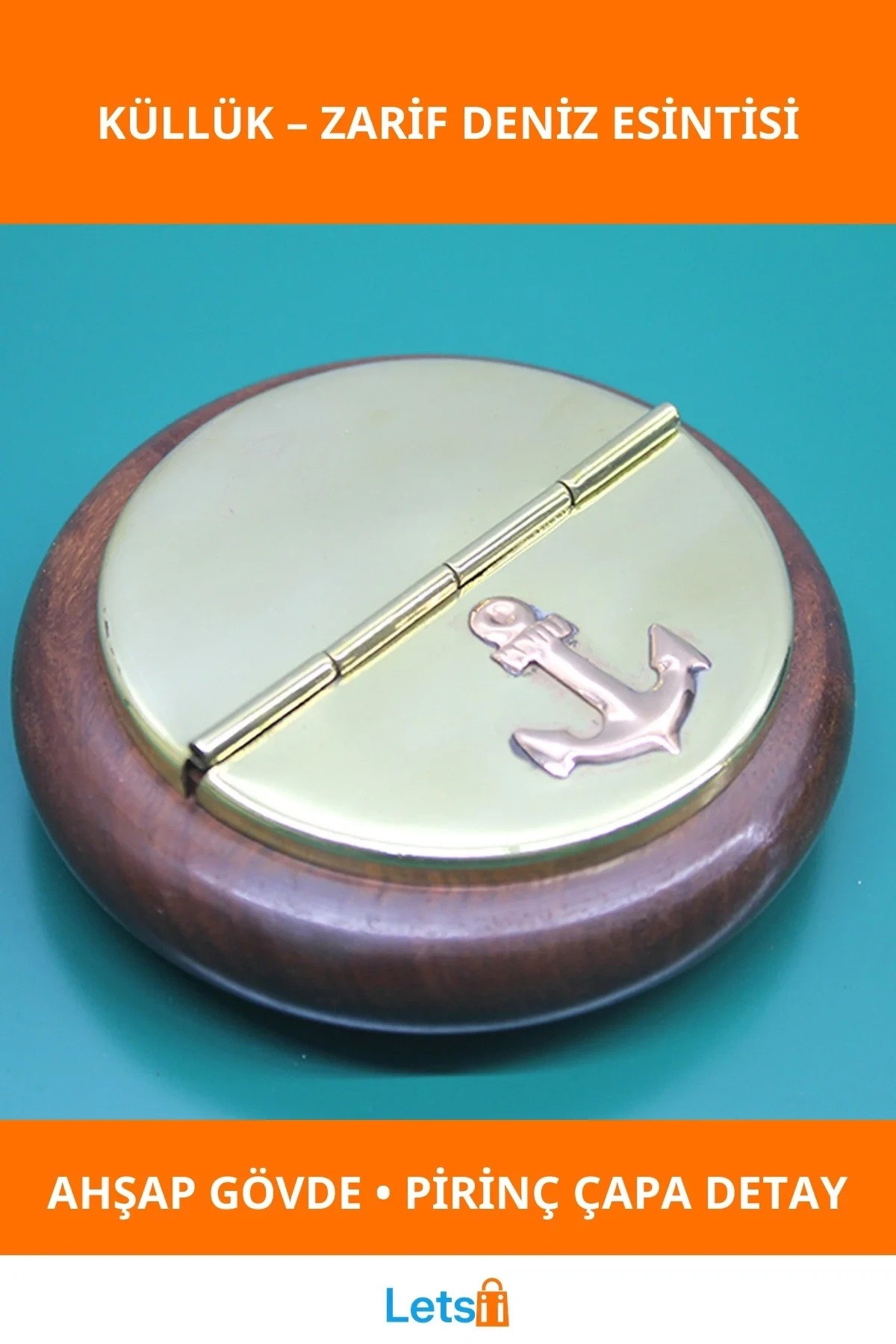 Ahşap Pirinç Çapalı Şık Küllük