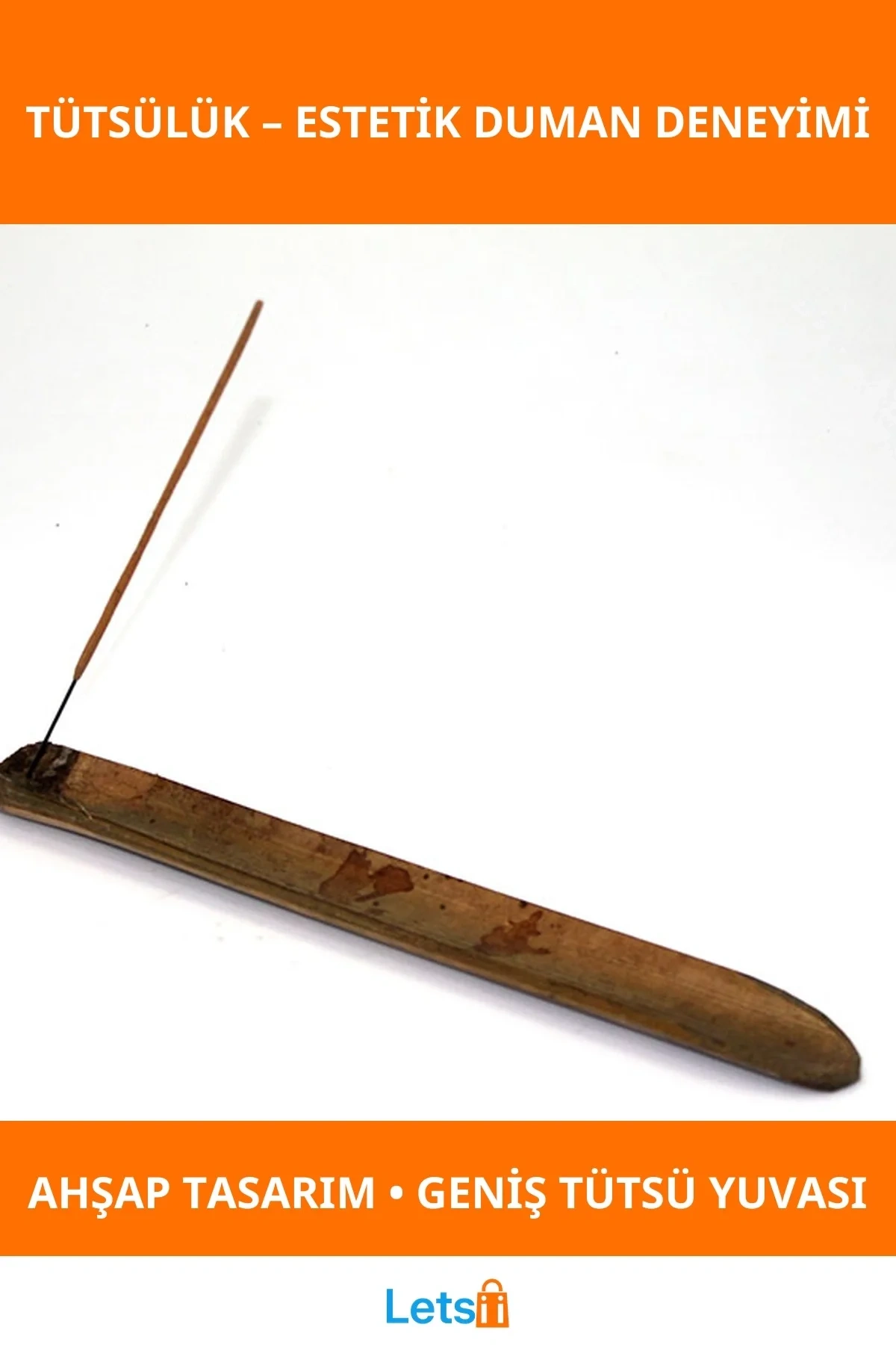 Ahşap Zarif Kayık Tütsülük No:5 Estetik ve Kullanışlı