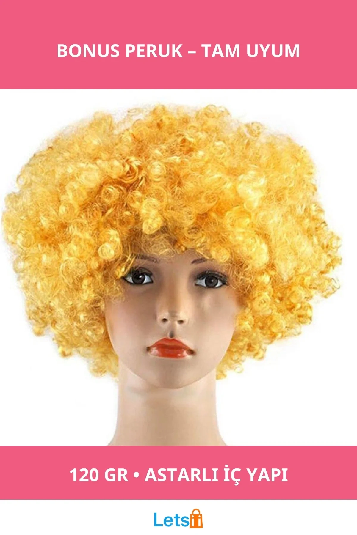 Altın Renk Bonus Peruk 120gr Uyumlu Astar
