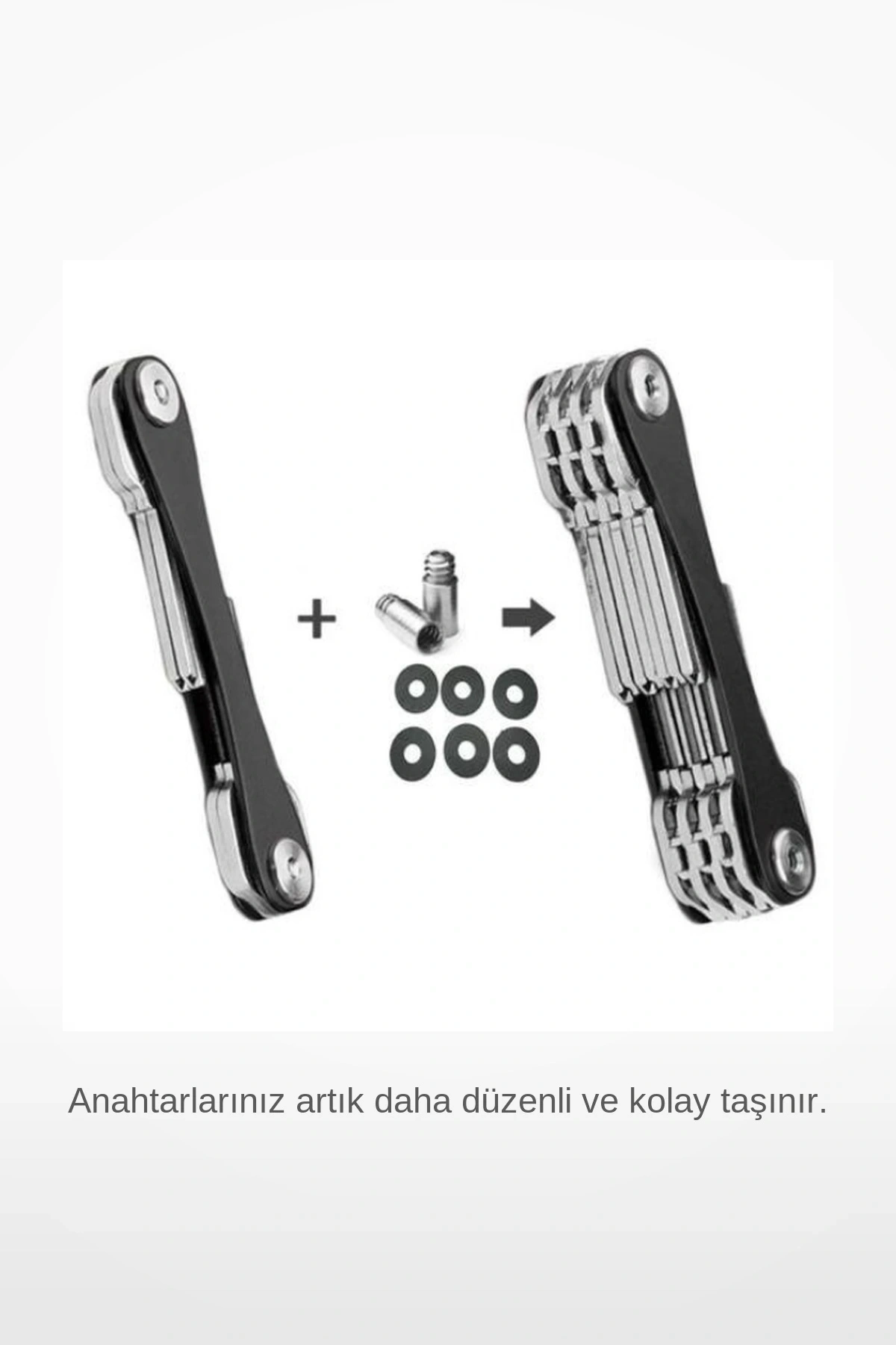 Alüminyum Kompakt Akıllı Sessiz Cep Tipi Anahtar Düzenleyici Organizer