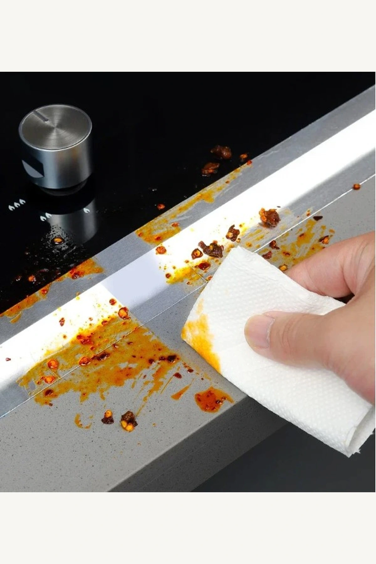 Alüminyum Su Geçirmez Yanmaz Ocak Lavabo Kenar Sızdırmazlık Bandı 3cm x 5m