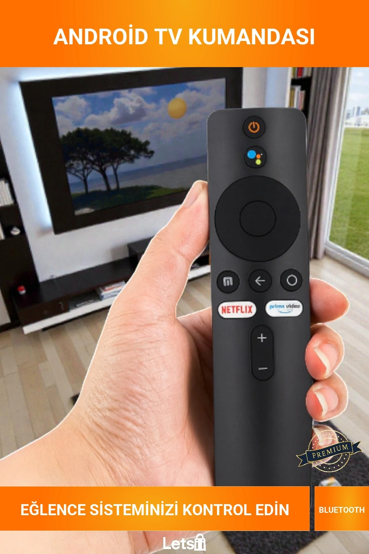 Android TV Box ve Tüm Android TV Uyumlu Bluetooth Sesli Komut Kısayollu Uzaktan Kumanda