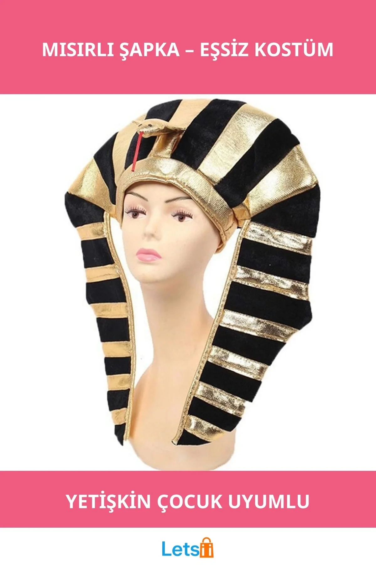 Antik Mısır Bayan Şapkası Firavun Tarzı