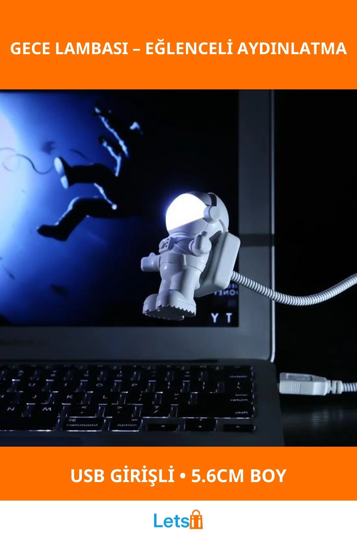 Astronot USB Gece Lambası Sevimli Aydınlatma