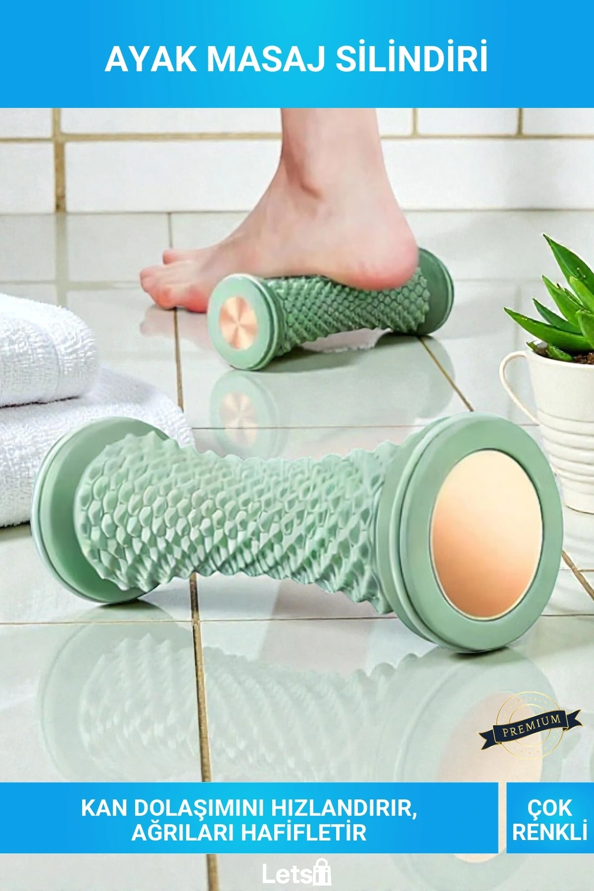 Ayak ve Vücut Masaj Silindiri Topuk Dikeni ve Plantar Fasiit Rahatlatıcı