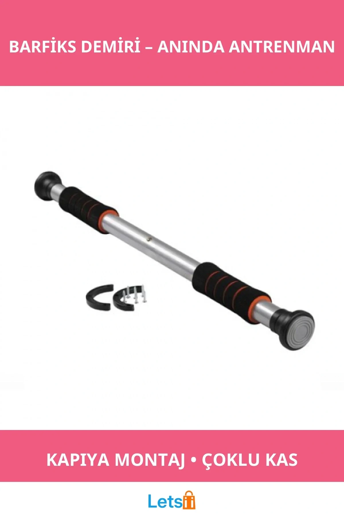 Ayarlanabilir Kapı Barfiksi Demiri 63 cm ile 100 cm Arası Uyumlu