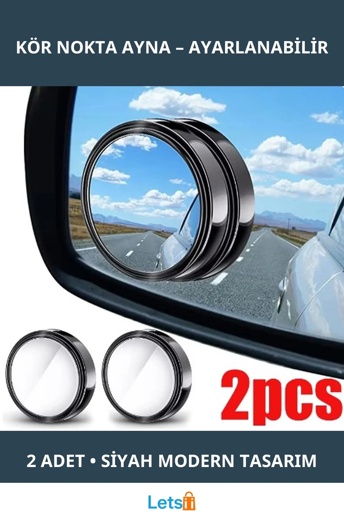 Ayarlanabilir Modern Kör Nokta Aynası 2 Adet