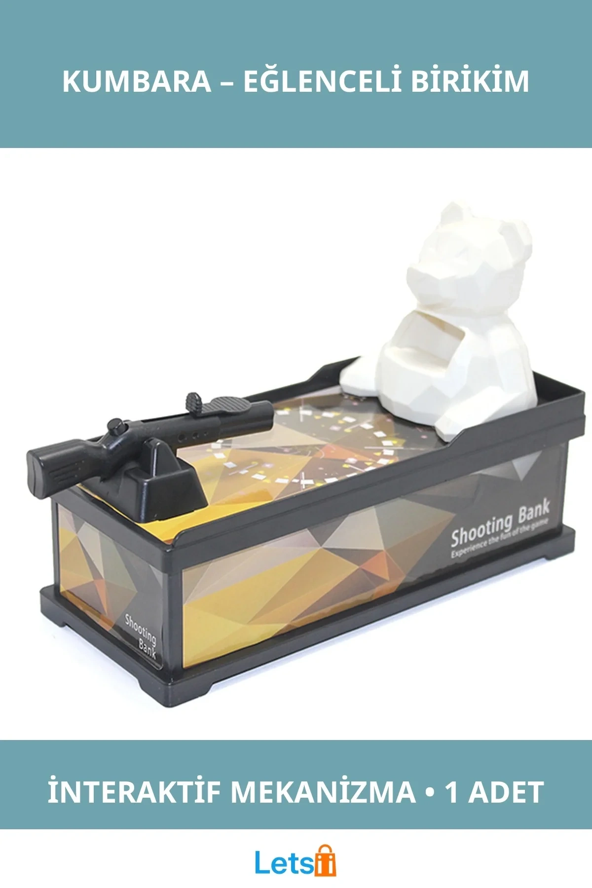 Ayıcıklı Eğlenceli Kumbara Şık Tasarım Çocuk Yetişkin Birikim Aracı