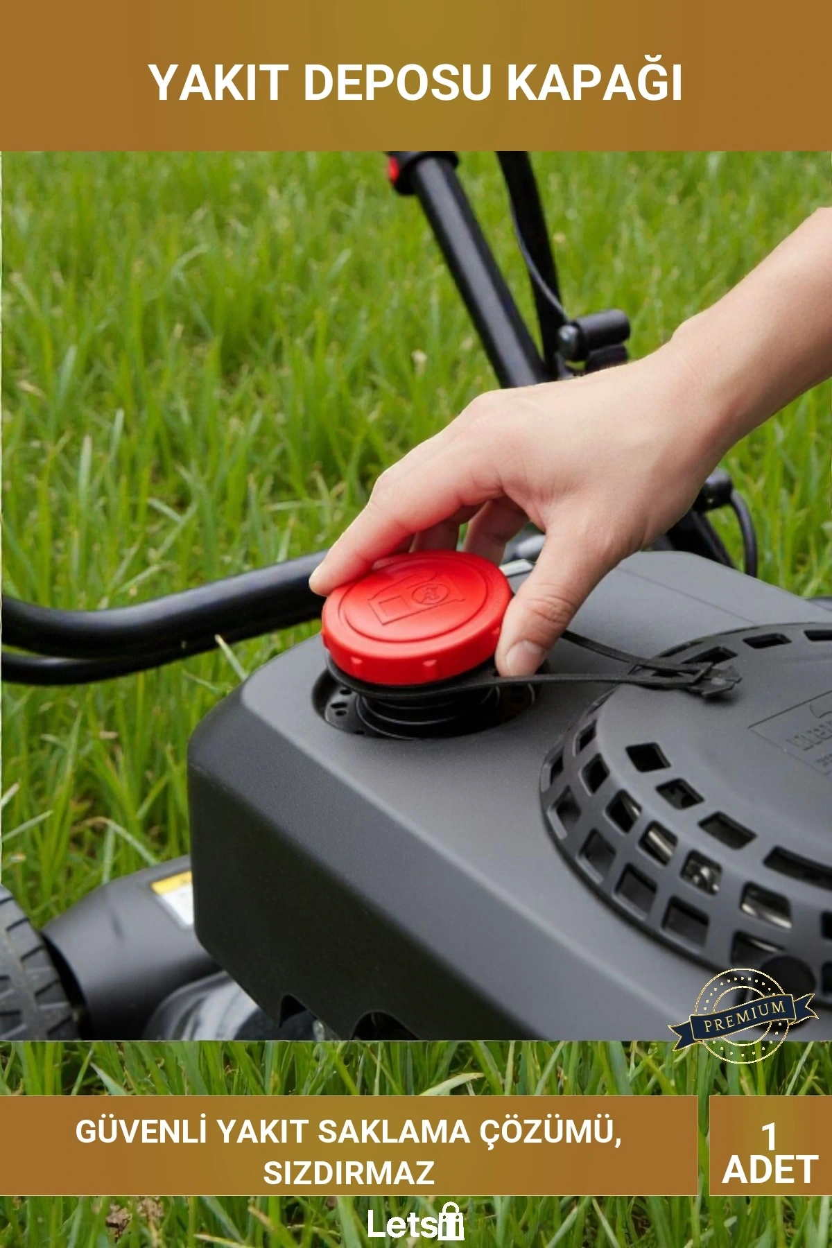Bahçe Makinesi Uyumlu Kırmızı Yakıt Deposu Kapağı