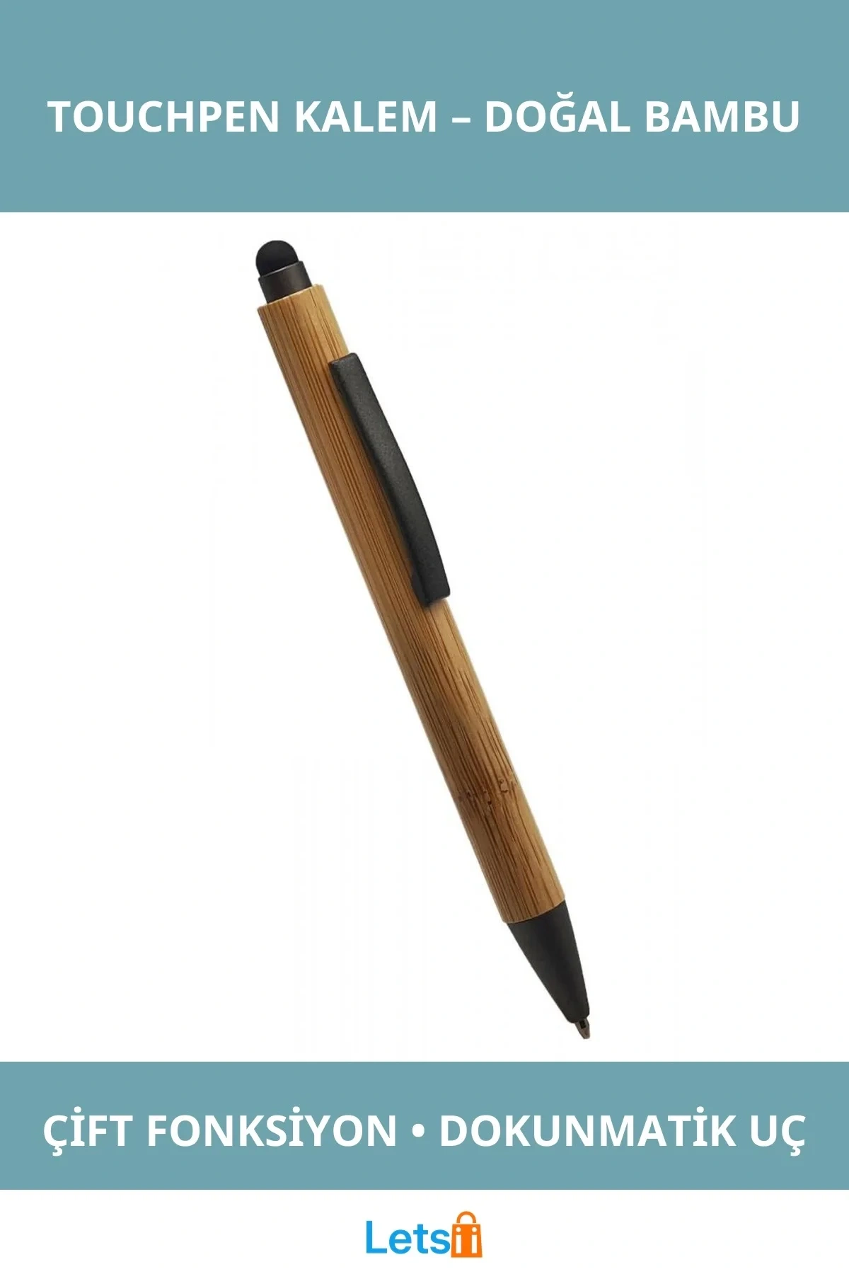 Bambu Dokunmatik Kalem Tükenmez Tasarım Ofis Kişisel Kullanım