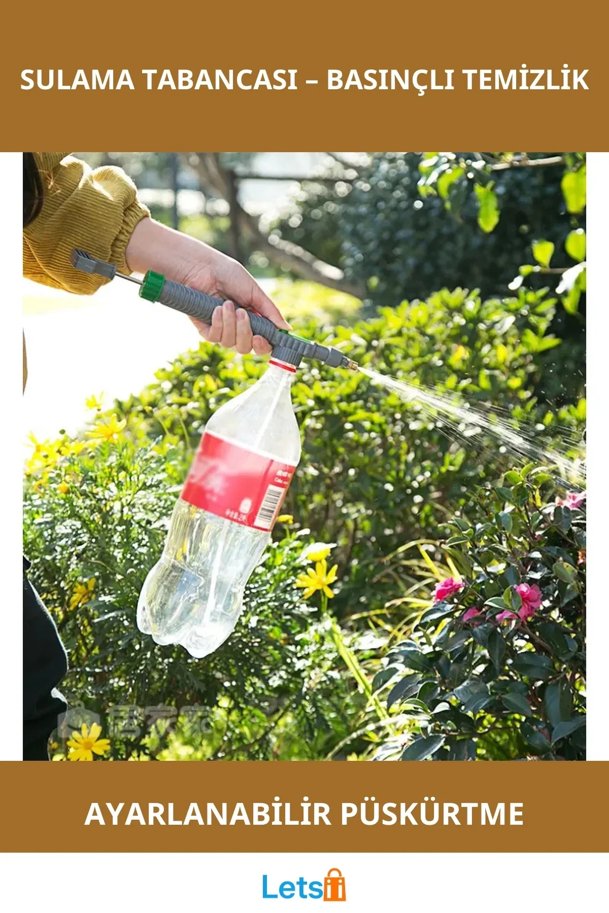 Basınçlı Yıkama Sulama Tabancası Pratik Su Püskürtme