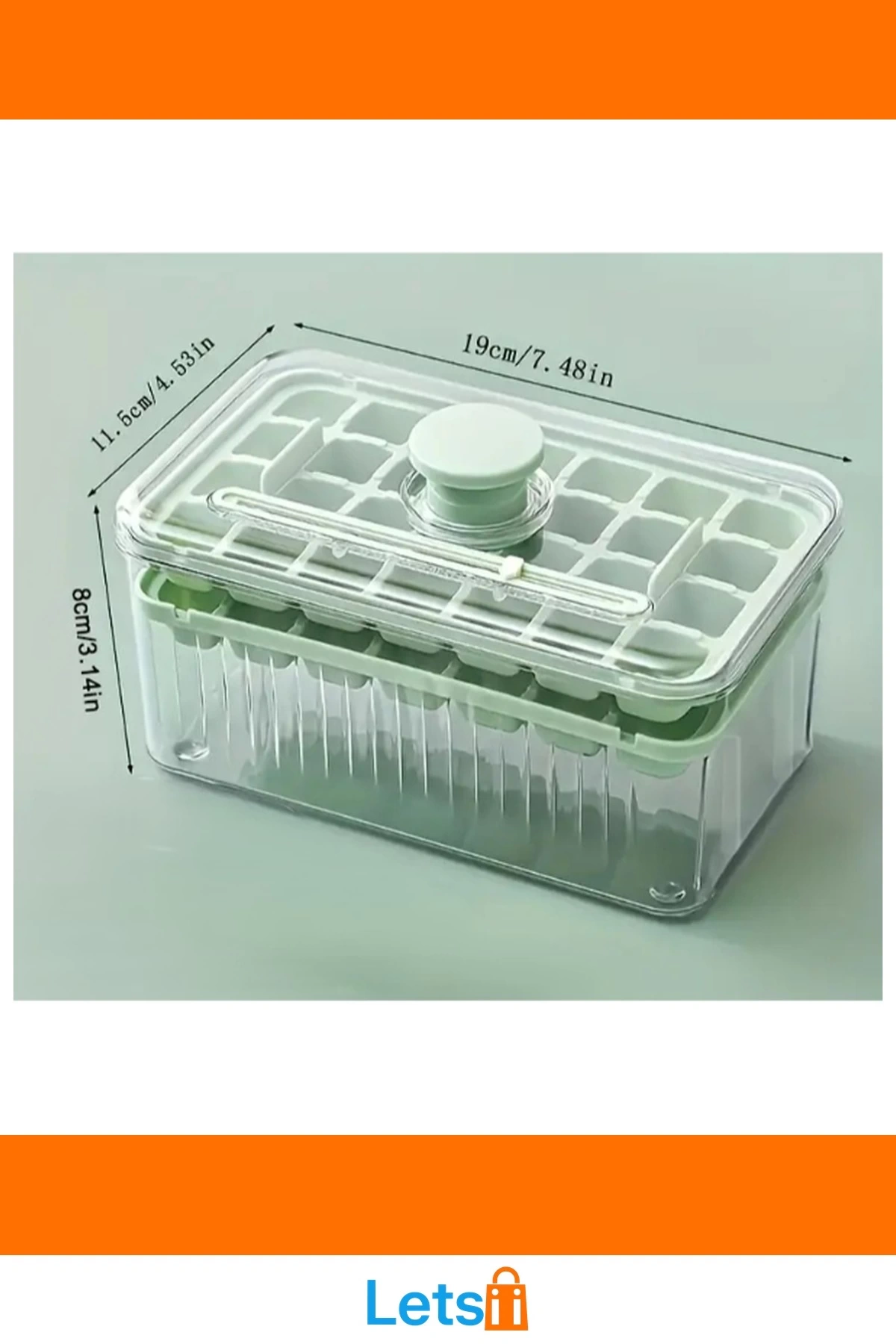 Basmalı Hazneli Pratik Buzluk 56 Adet Buz Küpü Kapasiteli BPA İçermeyen