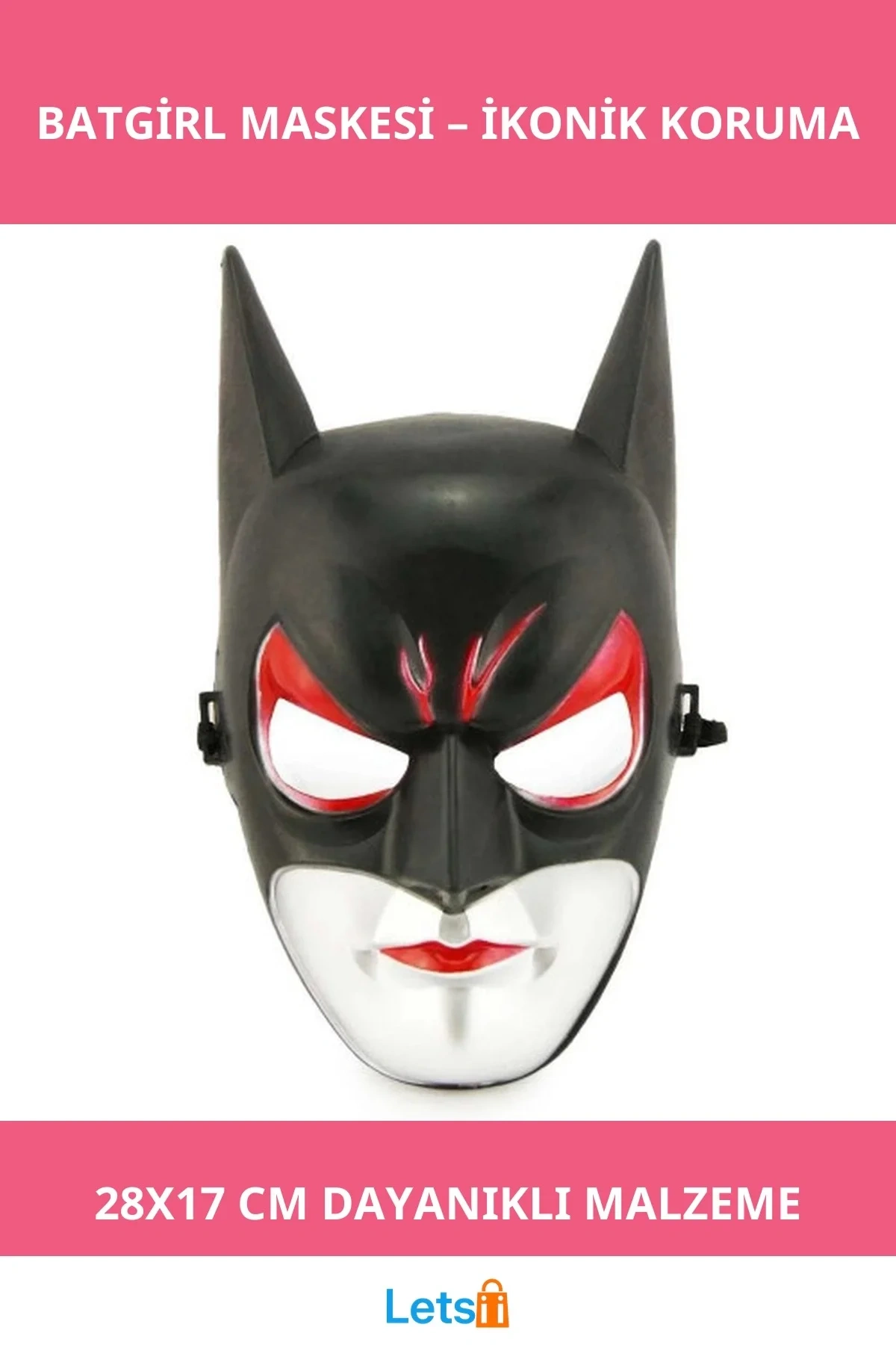 Batgirl Temalı Batman Maskesi 28x17 cm