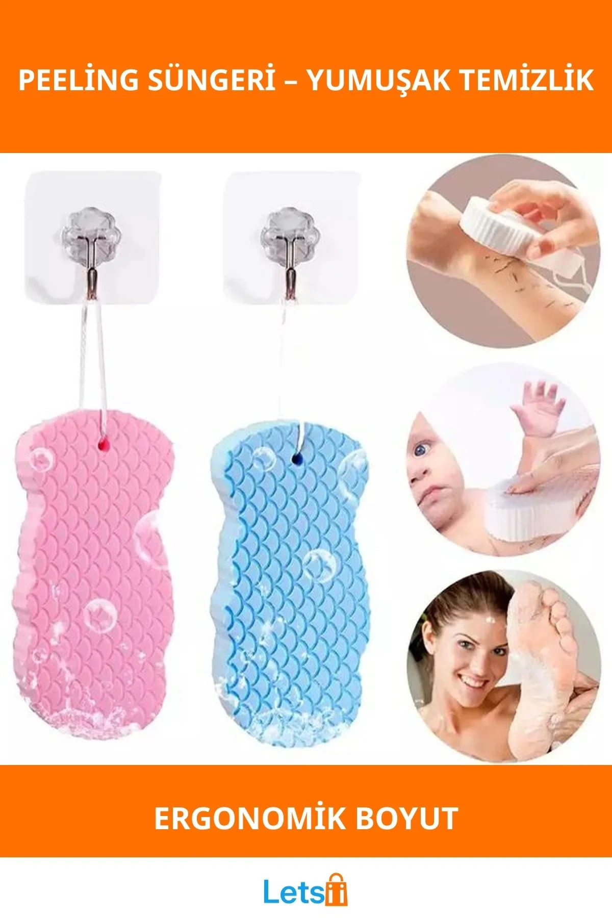 Bebek Peeling Banyo Süngeri Yüksek Kaliteli Ovma Süngeri