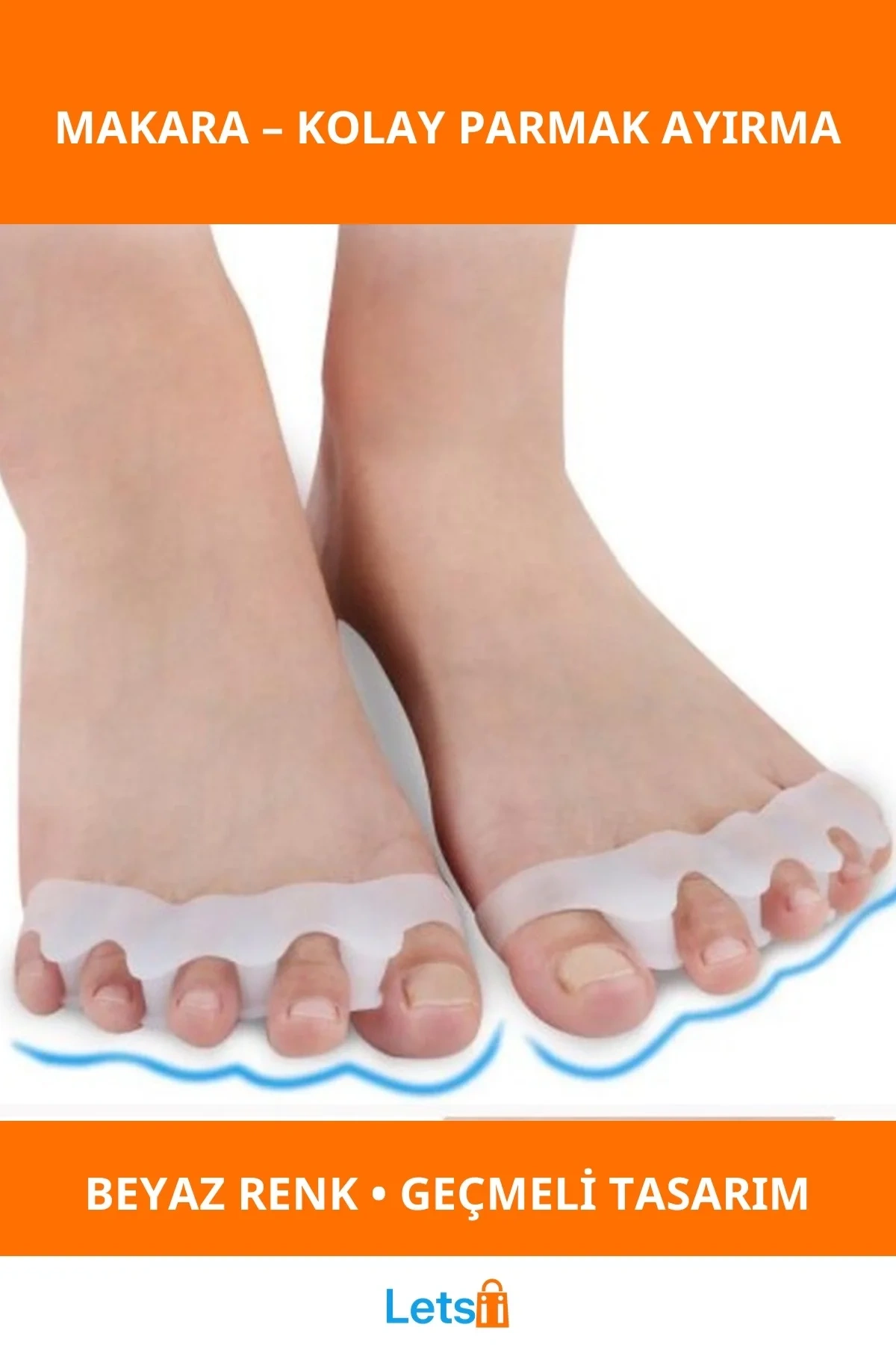 Beyaz 5 Parmak Ayıran Geçmeli Makara